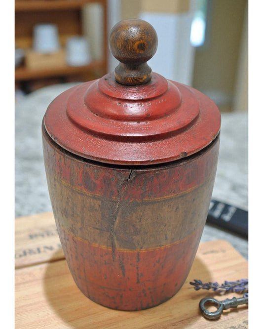 Antique Wooden Small Kum Kum Powder Tika Box Original Old Hand Carved