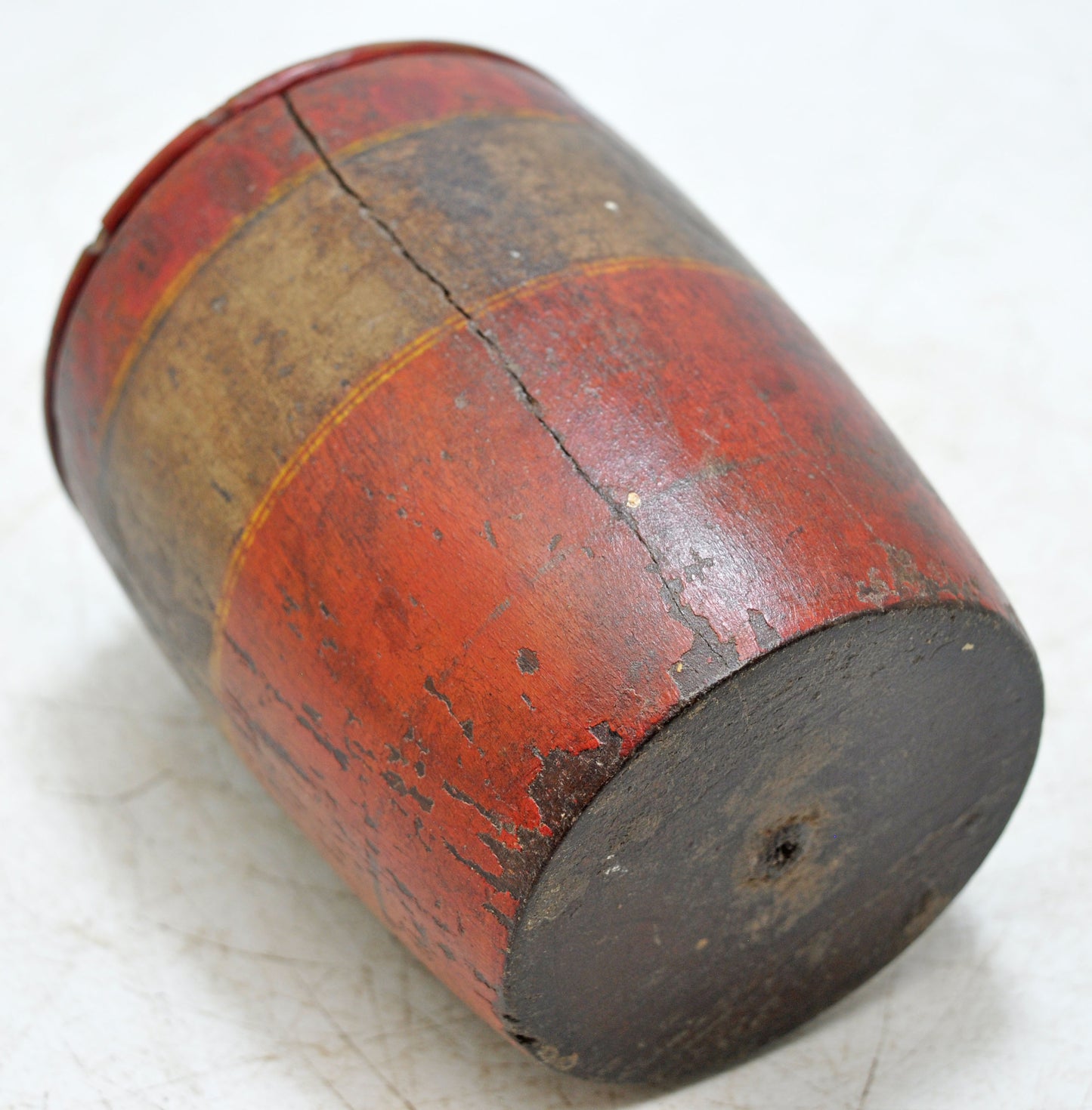 Antique Wooden Small Kum Kum Powder Tika Box Original Old Hand Carved