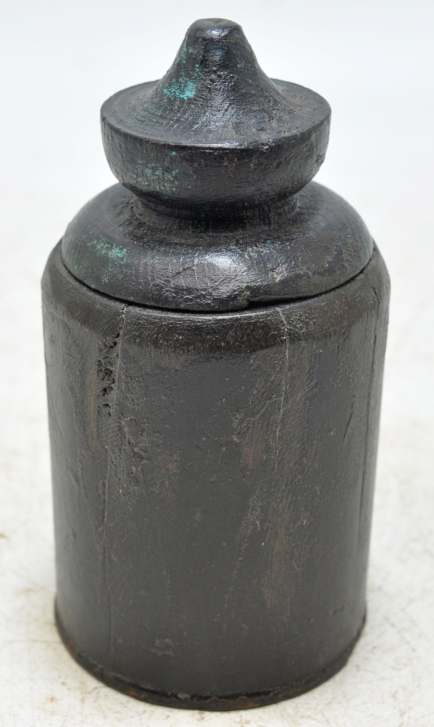 Antique Wooden Small Kum Kum Powder Tika Box Original Old Hand Carved