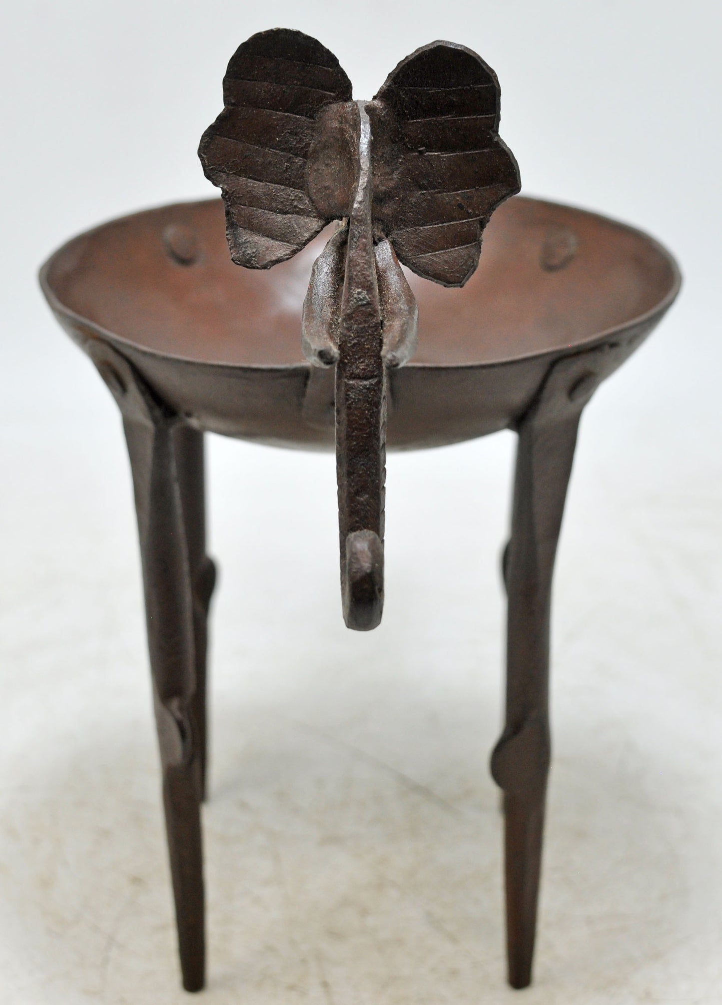 Vintage Iron Elephant Shaped Candle Holder Original Old Hand Crafted