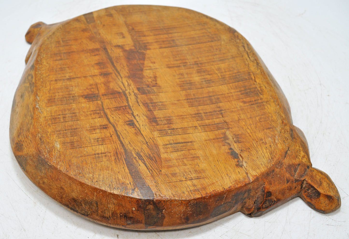 Antique Wooden Dough Kneading Parat Bowl Original Old Hand Carved