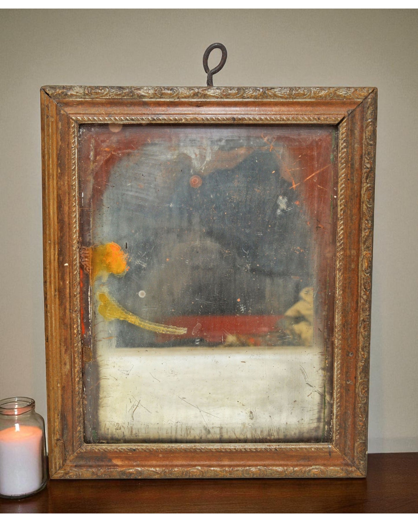 Antique Wooden Mirror Frame Original Old Hand Crafted