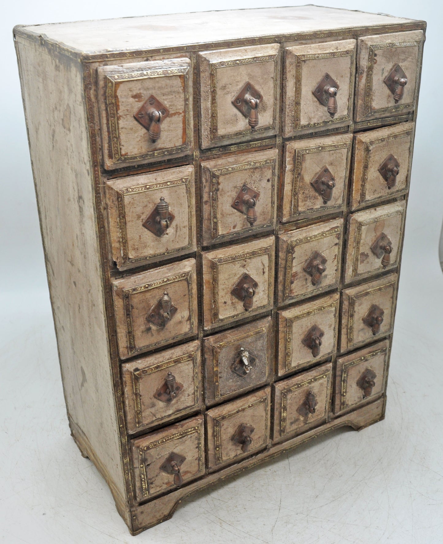 Vintage Wooden Fine Drawers Storage Box Original Old Hand Crafted