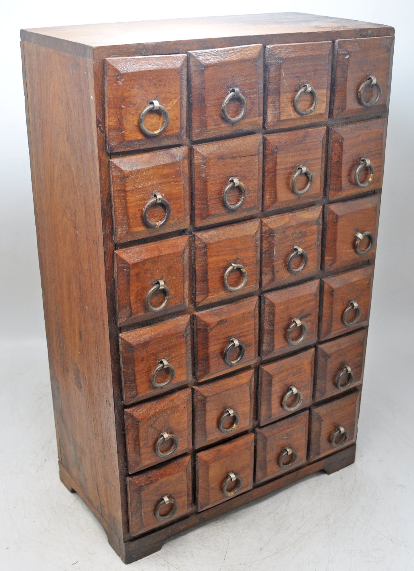 Vintage Wooden Fine Drawers Storage Box Original Old Hand Crafted