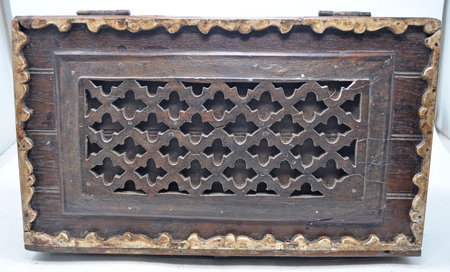 Antique Wooden Storage Chest Box Original Old Hand Crafted Fine Carved