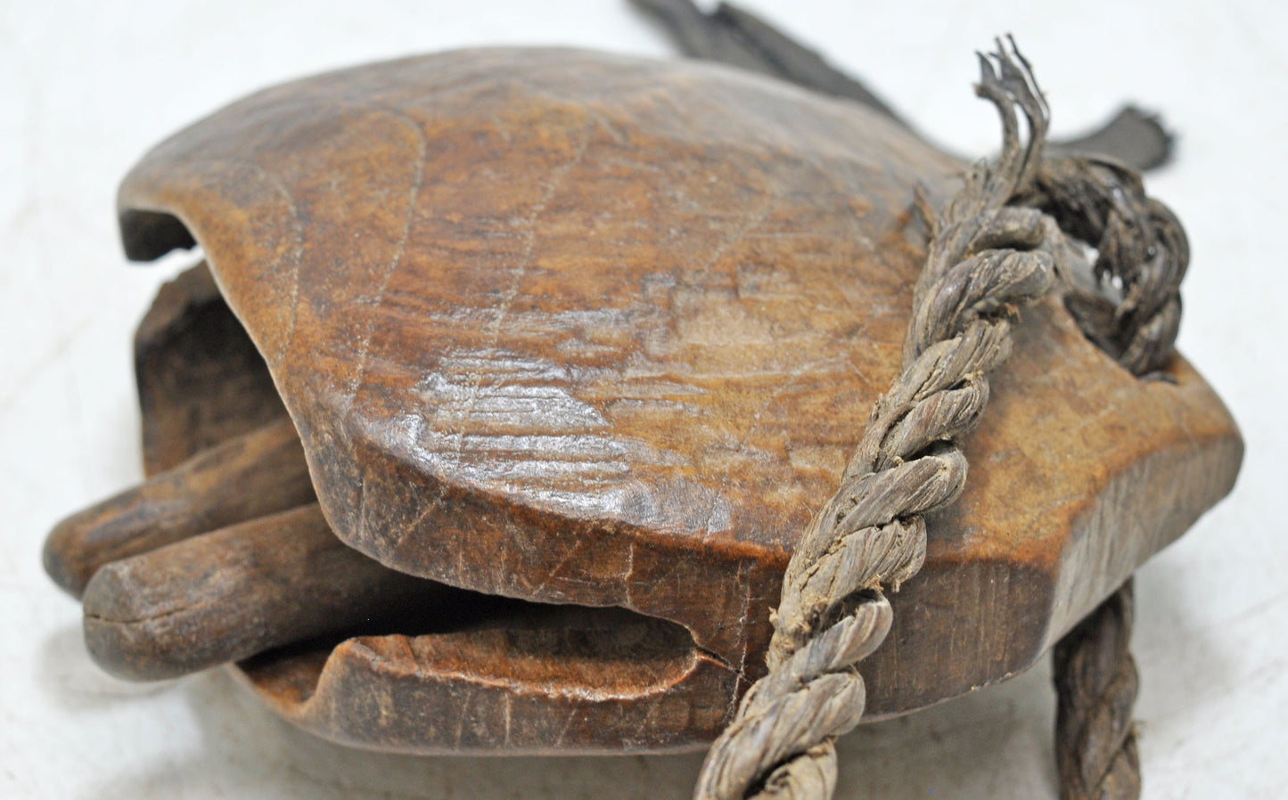 Antique Wooden Animals Cow Bell Original Old Hand Carved