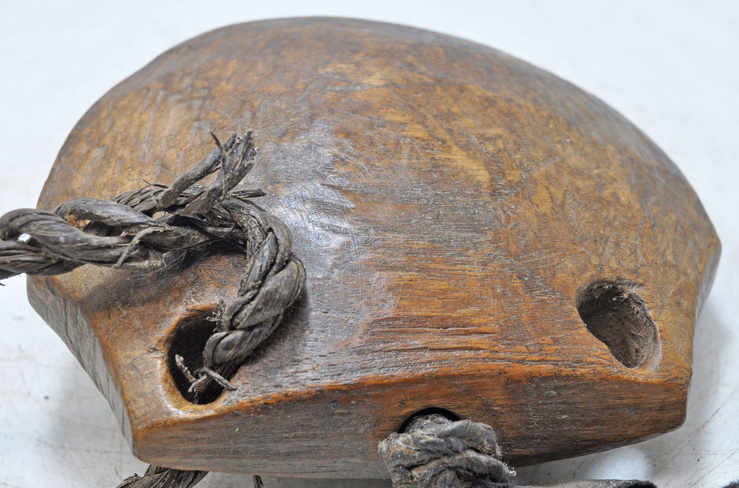 Antique Wooden Animals Cow Bell Original Old Hand Carved