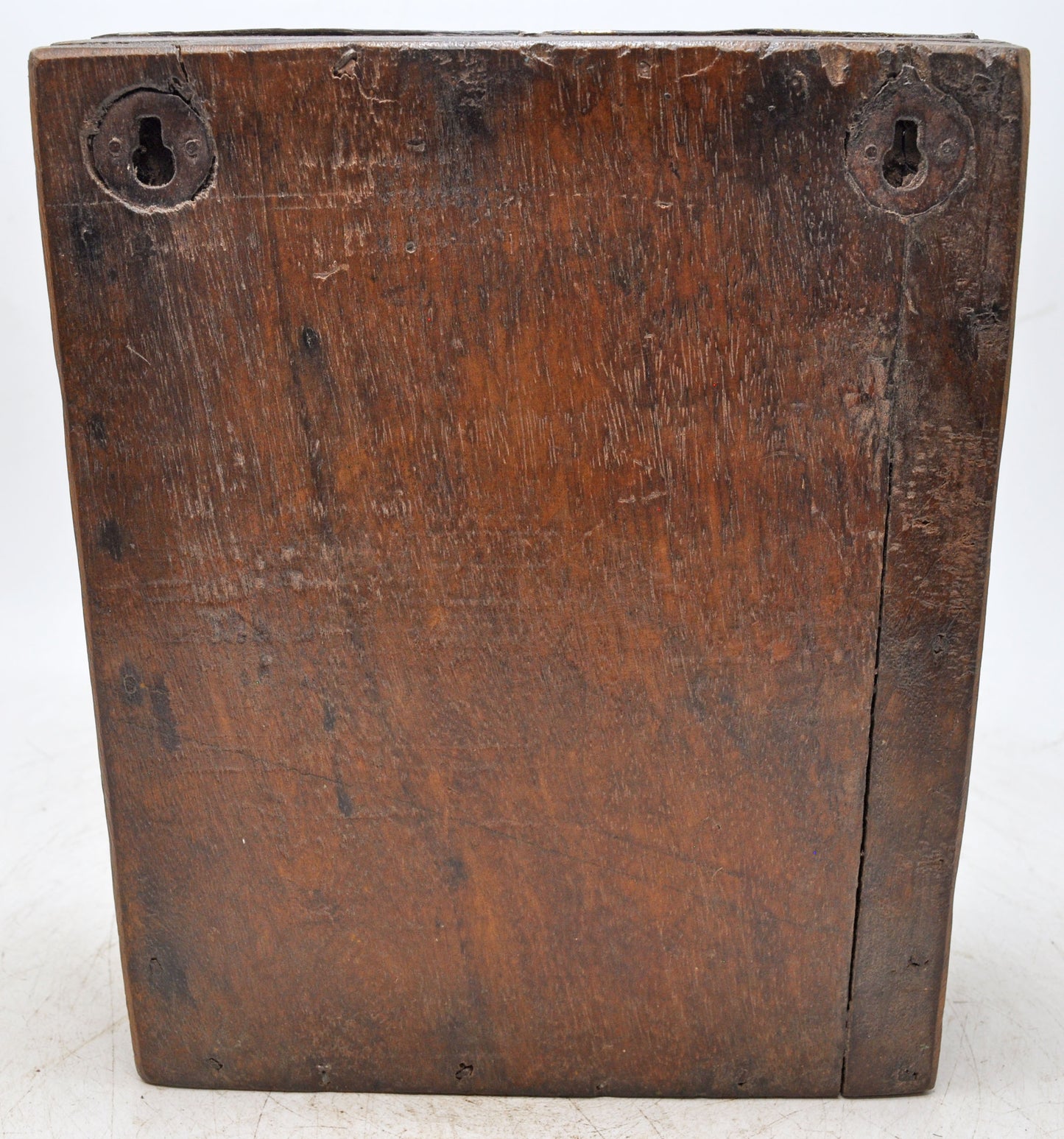 Vintage Wooden Wall Hanging Key Box Original Old Hand Crafted Brass Fitted