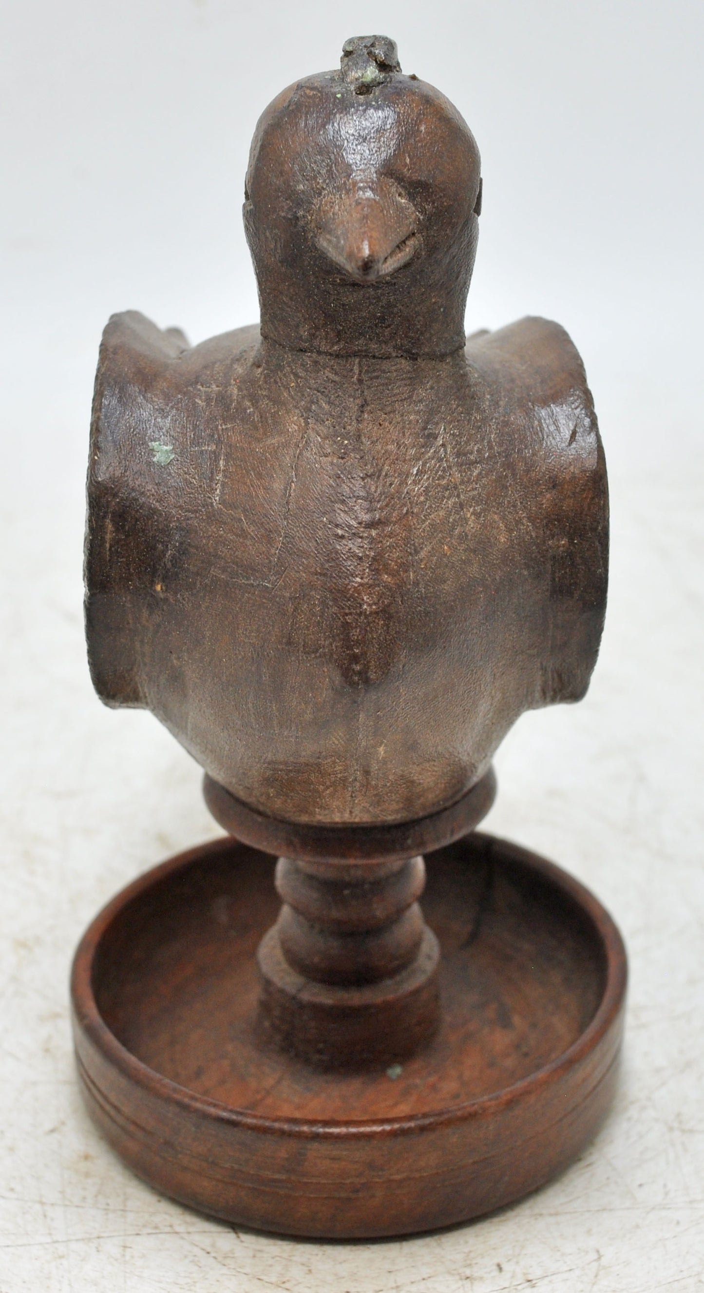 Vintage Wooden Bird Figurine Original Old Hand Carved