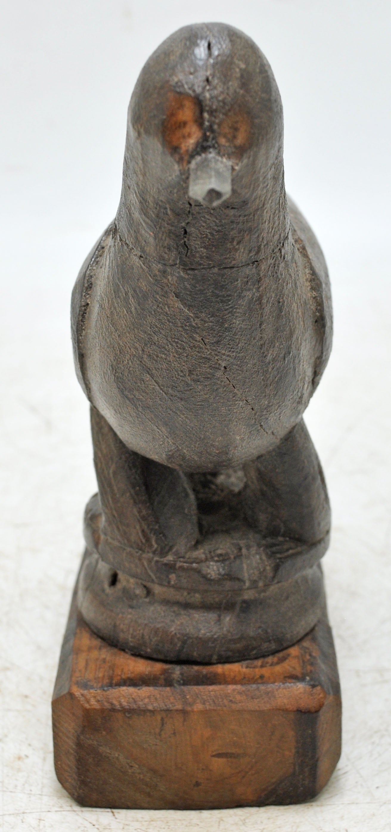Vintage Wooden Bird Figurine Original Old Hand Carved