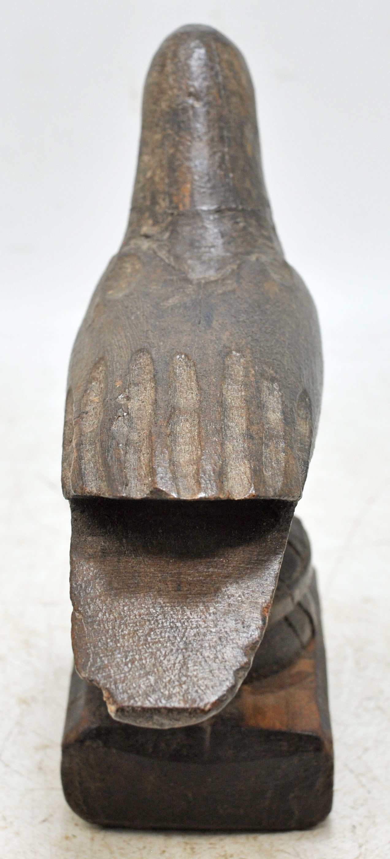 Vintage Wooden Bird Figurine Original Old Hand Carved