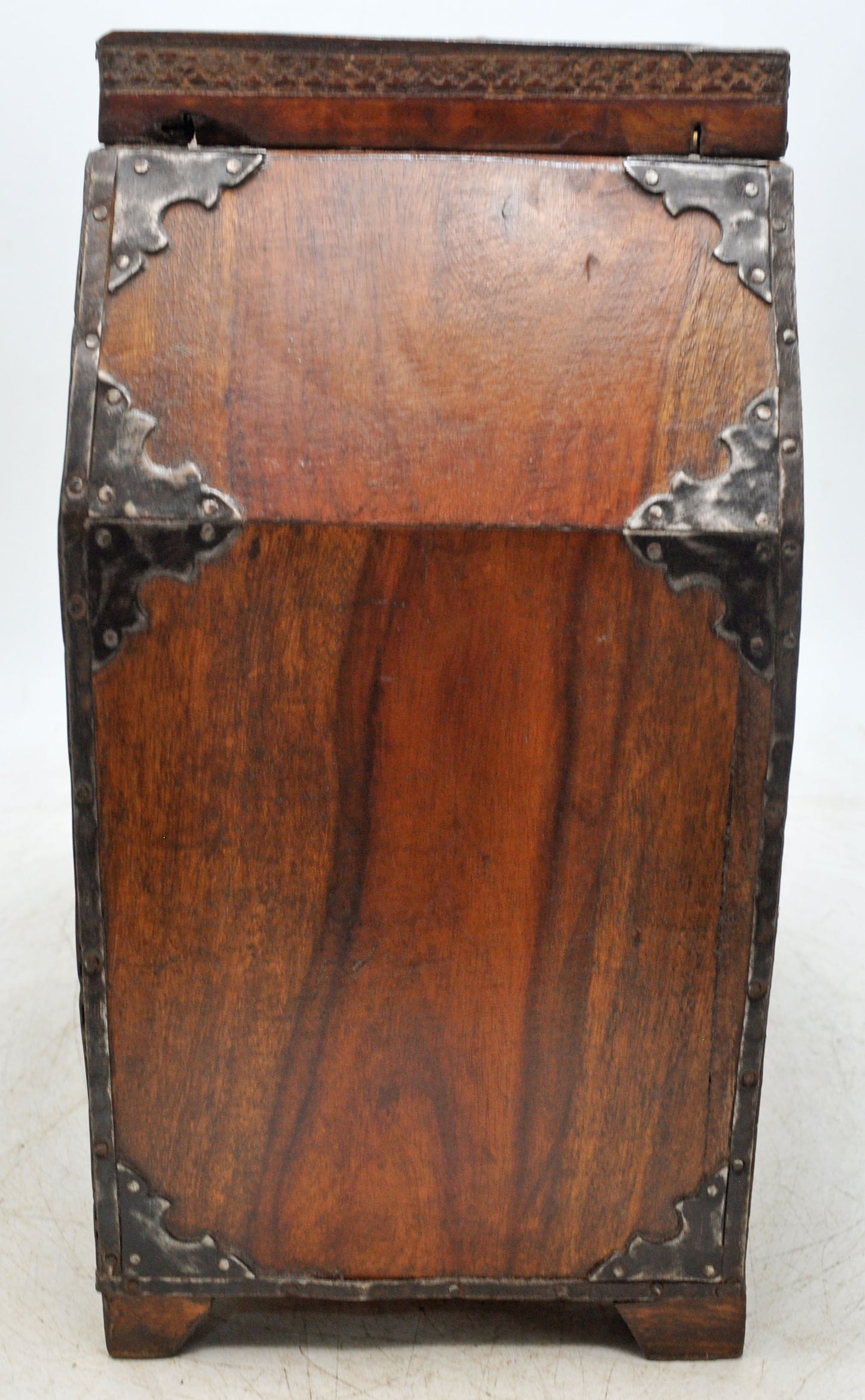 Antique Wooden Drawers Storage Chest Box Original Old Hand Crafted Metal Fitted