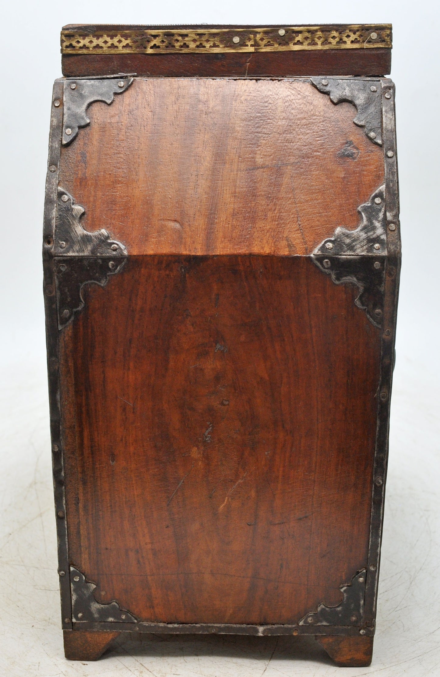 Antique Wooden Drawers Storage Chest Box Original Old Hand Crafted Metal Fitted