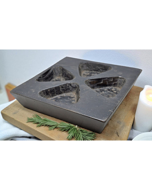 Antique Wooden Kitchenware Spice Bowl Original Old Hand Carved