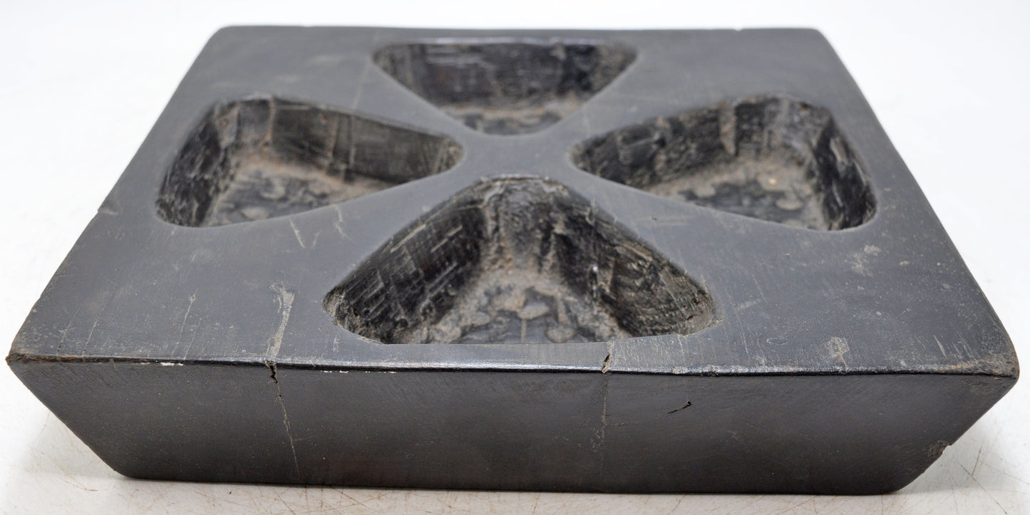 Antique Wooden Kitchenware Spice Bowl Original Old Hand Carved