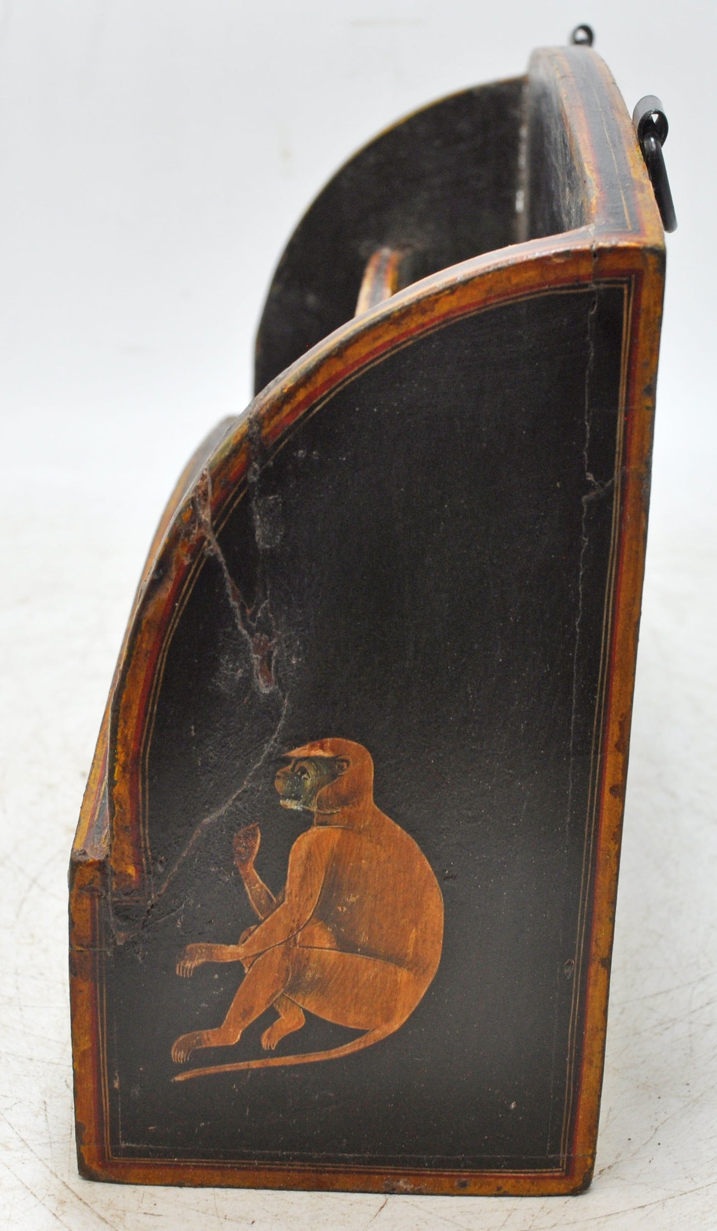 Vintage Wooden Paper Tray Rack Original Old Hand Crafted Painted