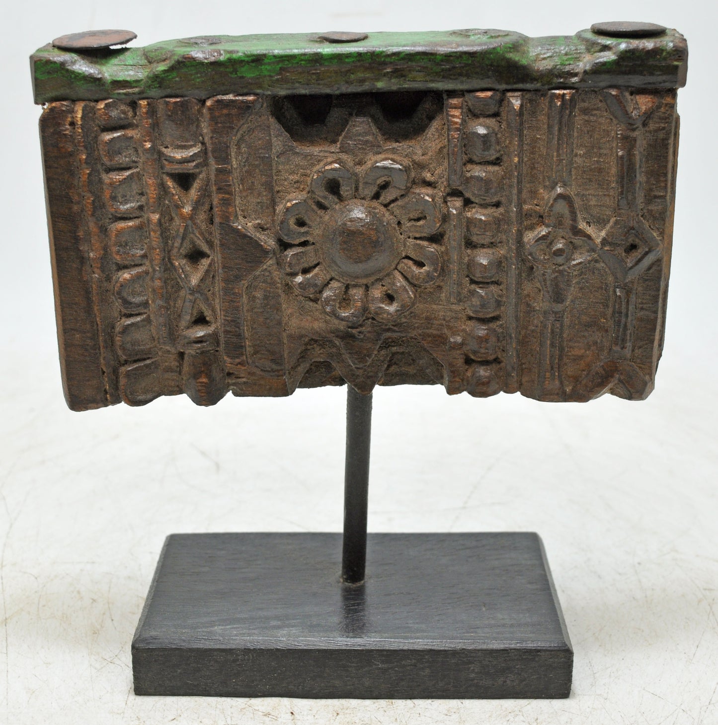 Antique Wooden Floral Carving Panel Plaque Original Old Fine Hand Carved