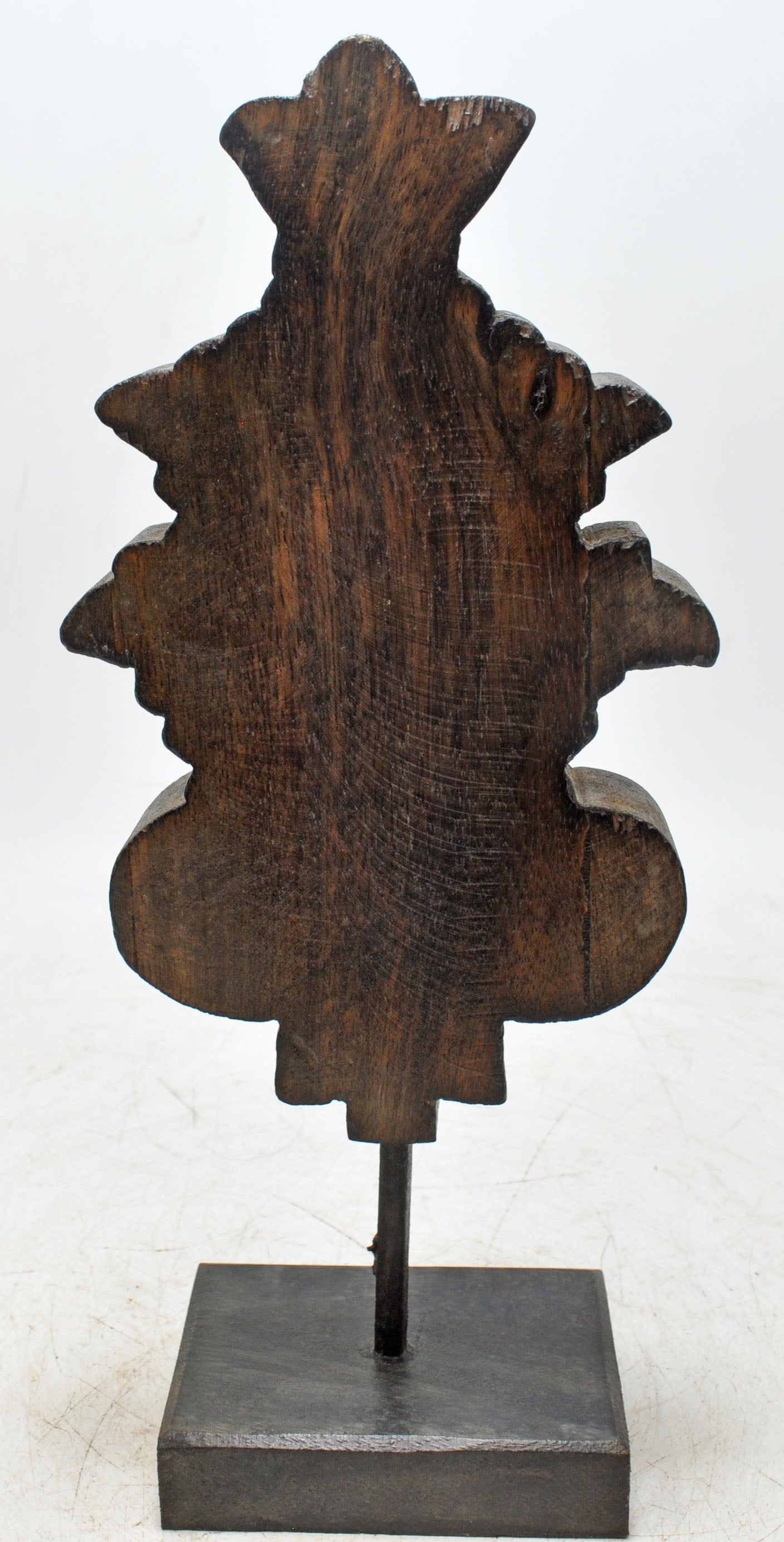 Hand Carved Wooden Flower Carving Panel Plaque on Stand