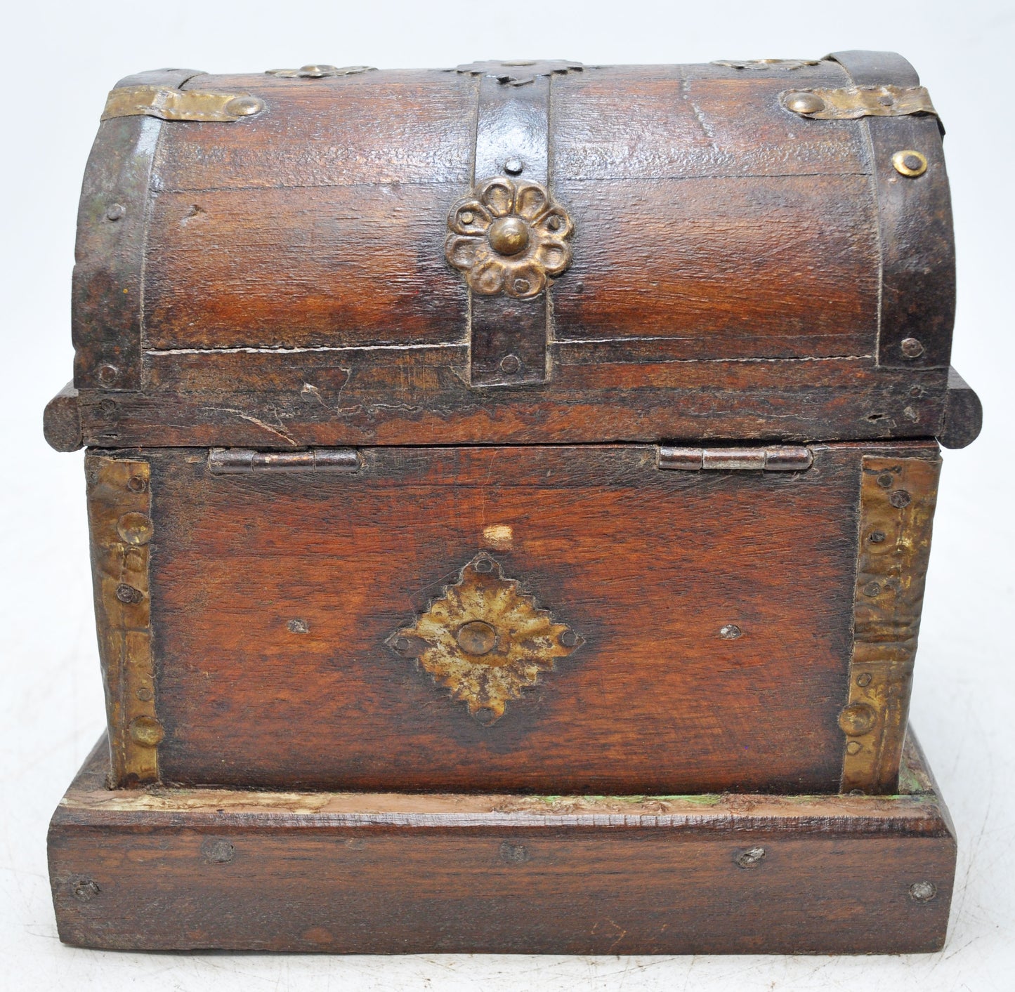 Vintage Wooden Small Storage Box With Drawer Original Old Hand Crafted