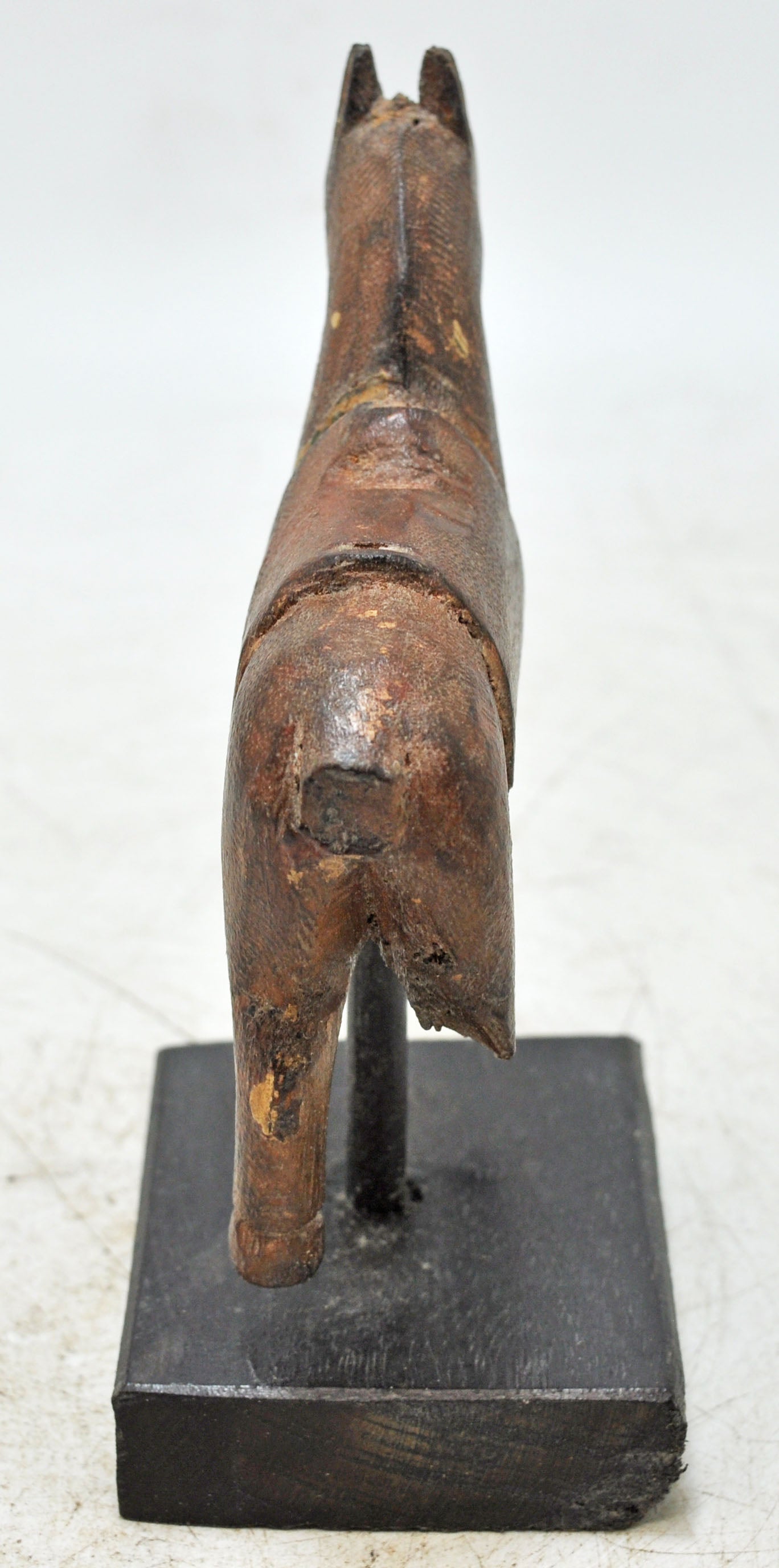 Vintage Wooden Small Horse Figurine Original Old Hand Carved