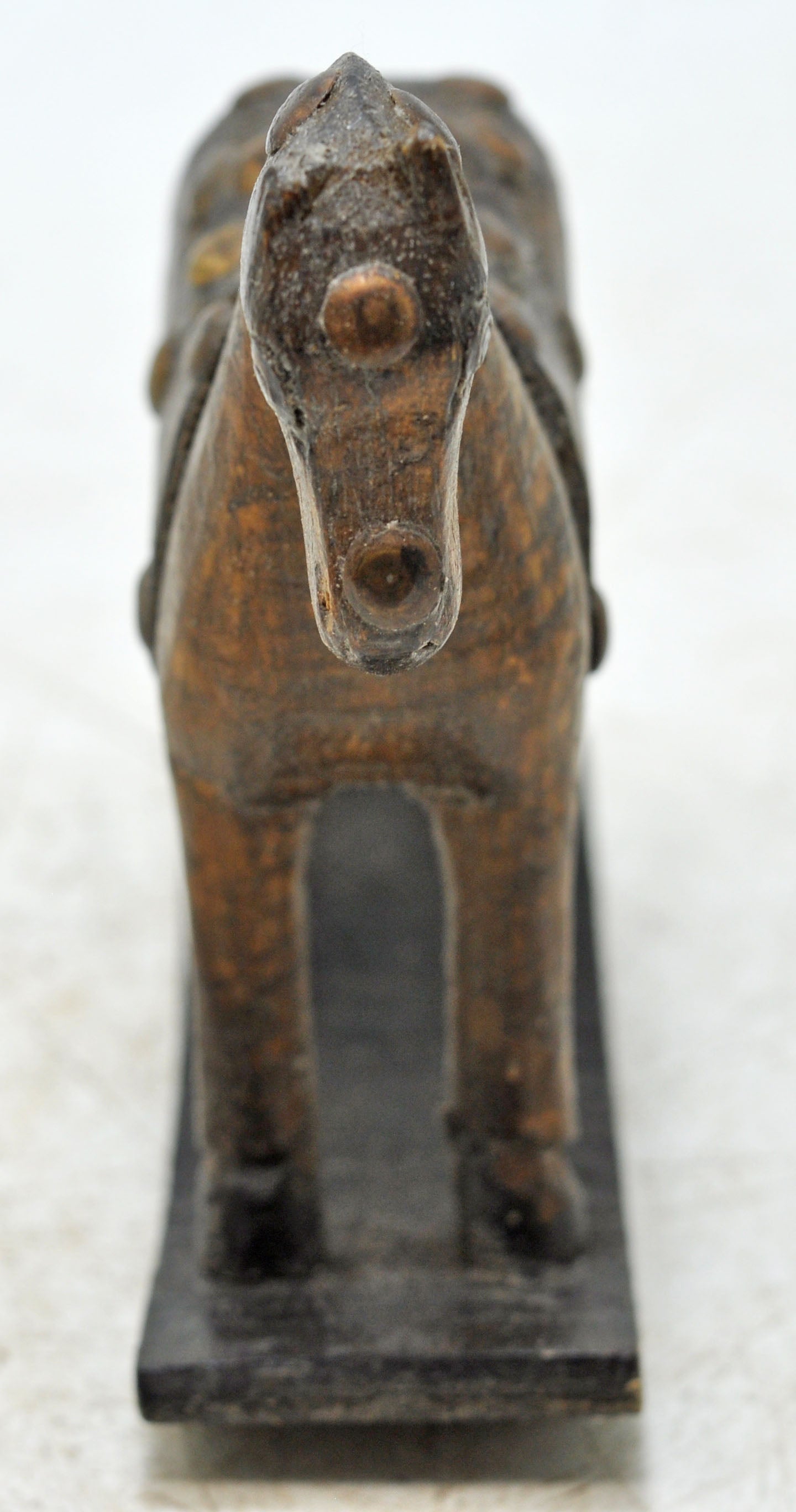 Vintage Wooden Small Horse Figurine Original Old Hand Carved