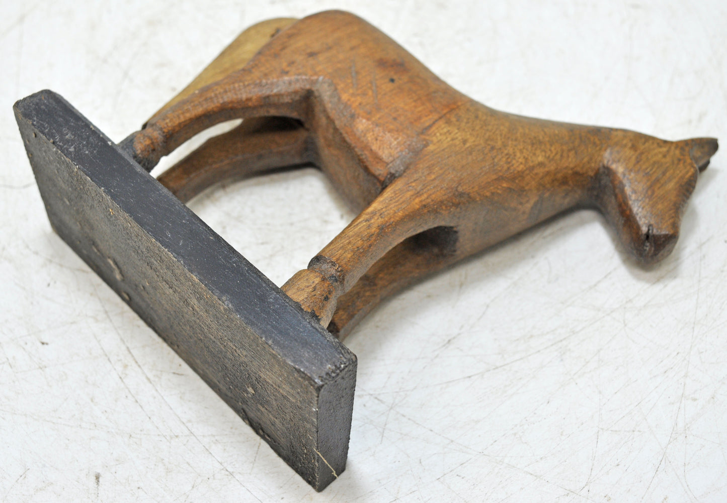 Vintage Wooden Small Horse Figurine Original Old Hand Carved