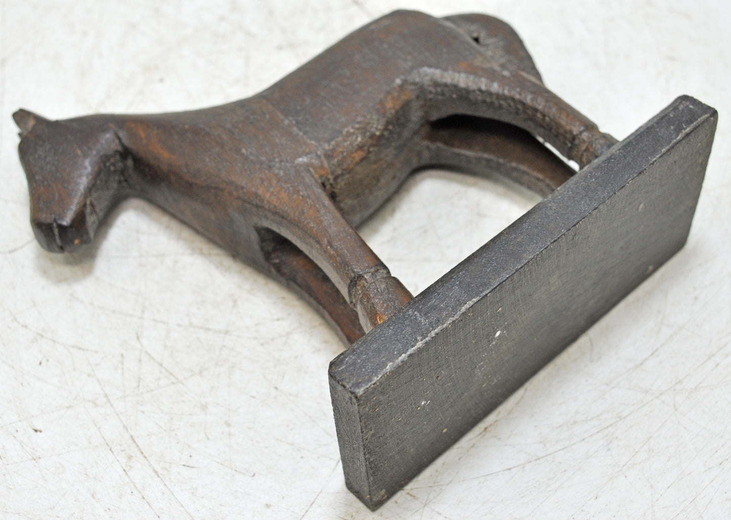 Vintage Wooden Small Horse Figurine Original Old Hand Carved