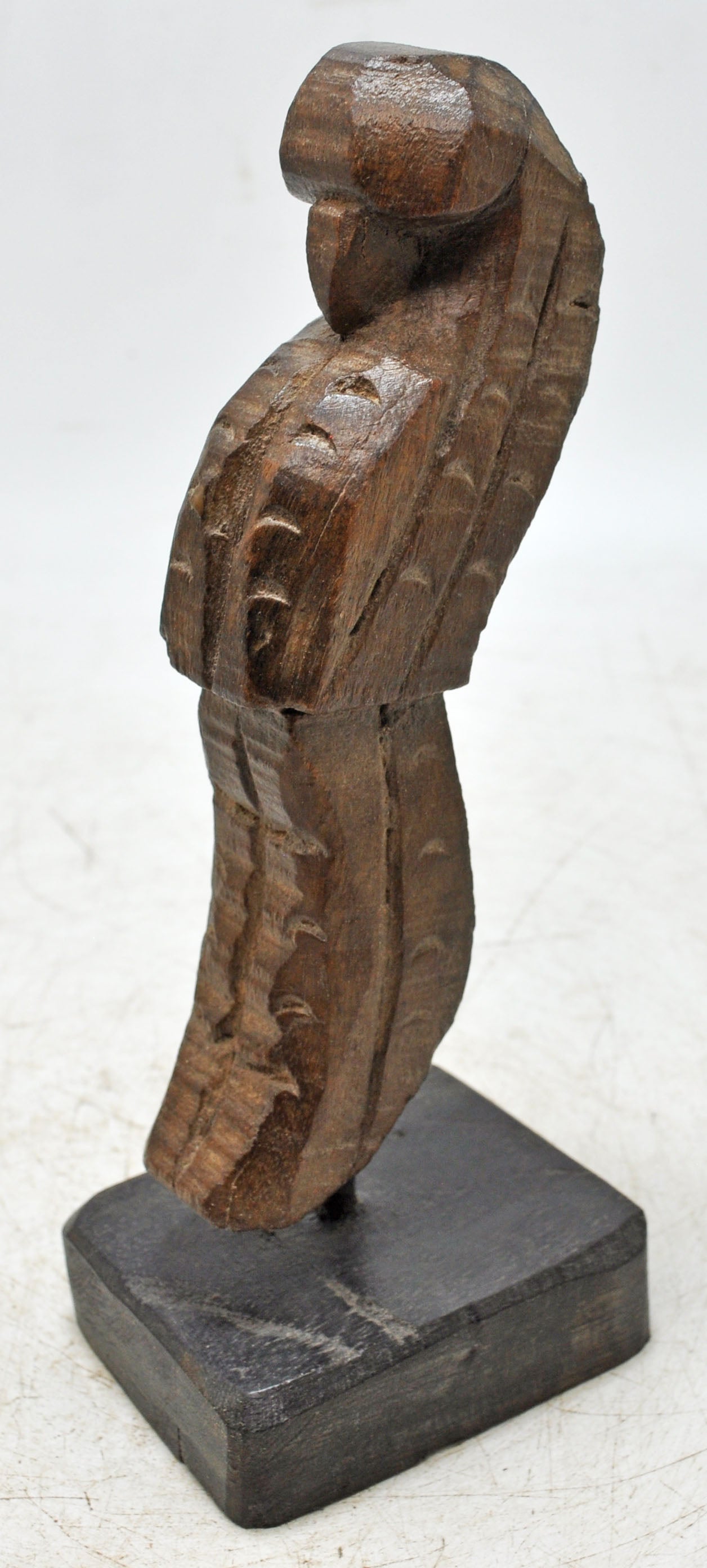 Antique Wooden Bird Parrot Figurine Original Old Hand Carved