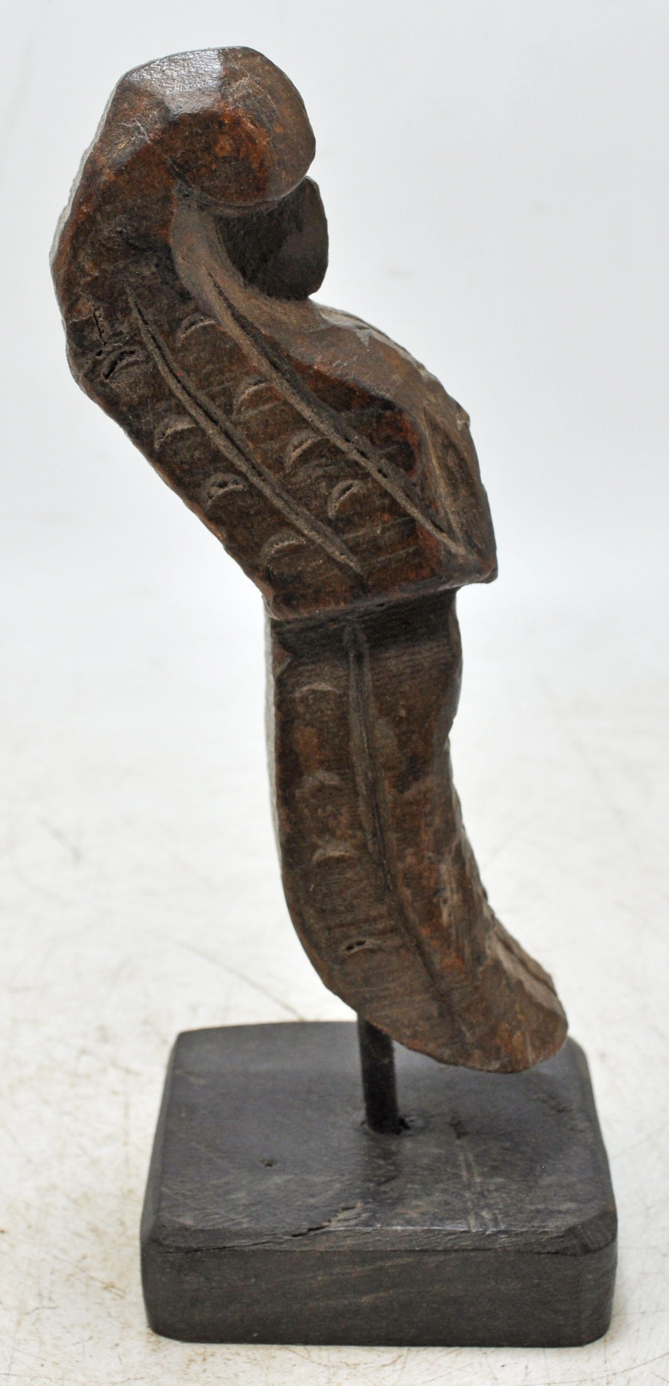 Antique Wooden Bird Parrot Figurine Original Old Hand Carved