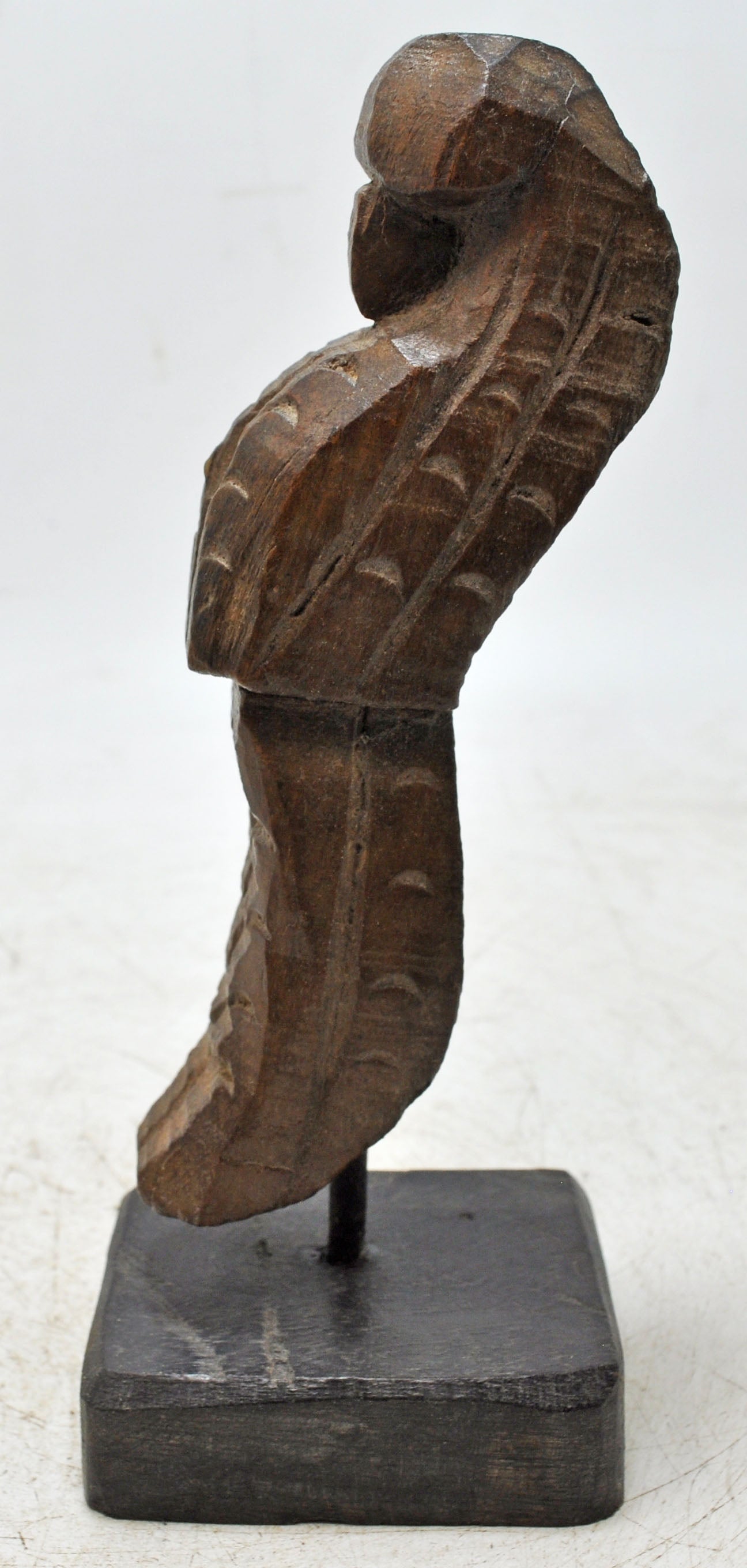 Antique Wooden Bird Parrot Figurine Original Old Hand Carved