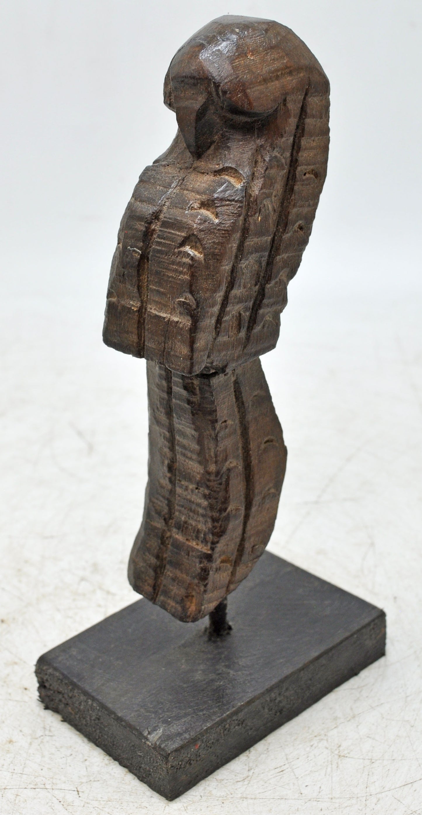 Antique Wooden Bird Parrot Figurine Original Old Hand Carved