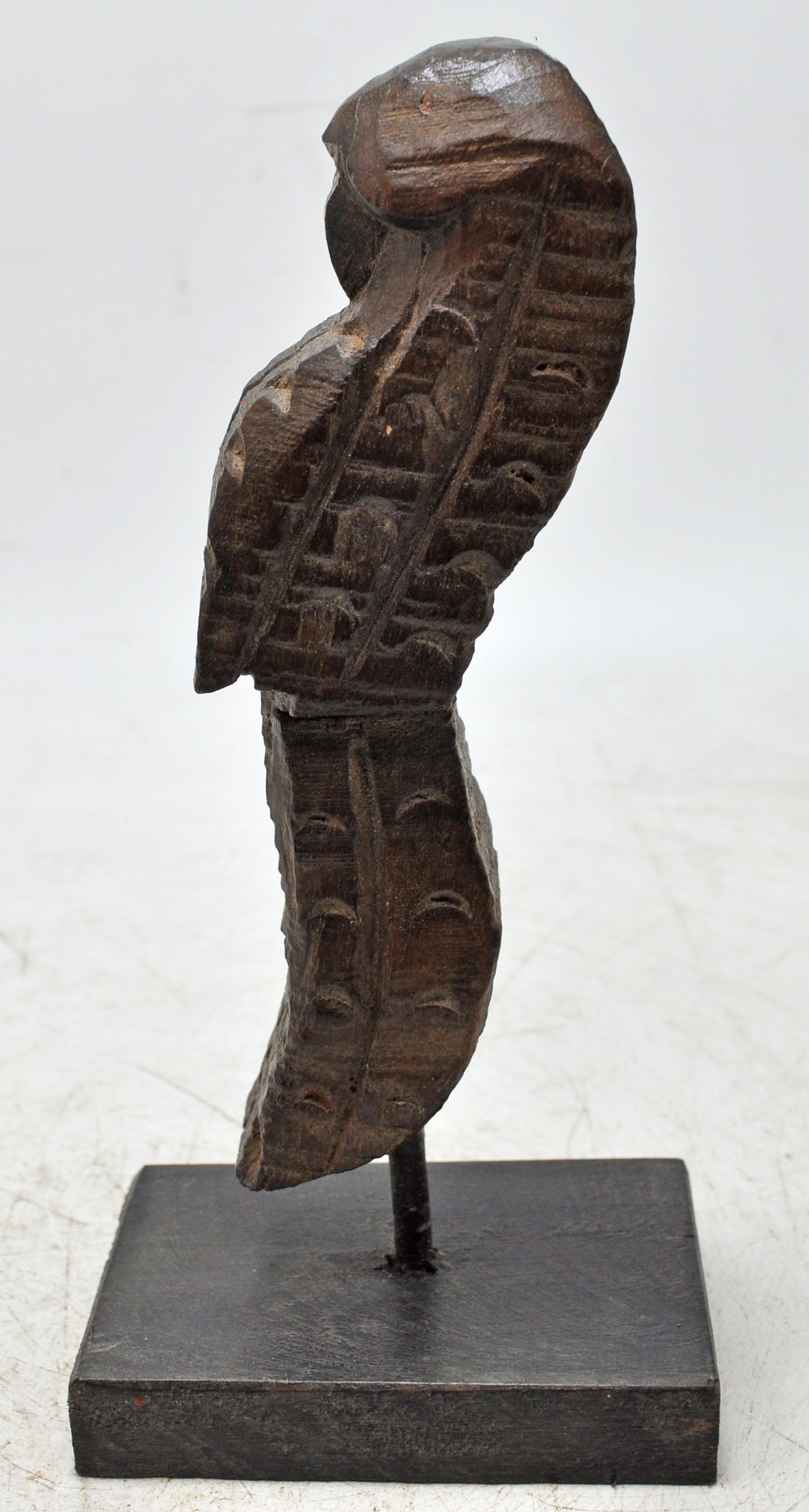 Antique Wooden Bird Parrot Figurine Original Old Hand Carved