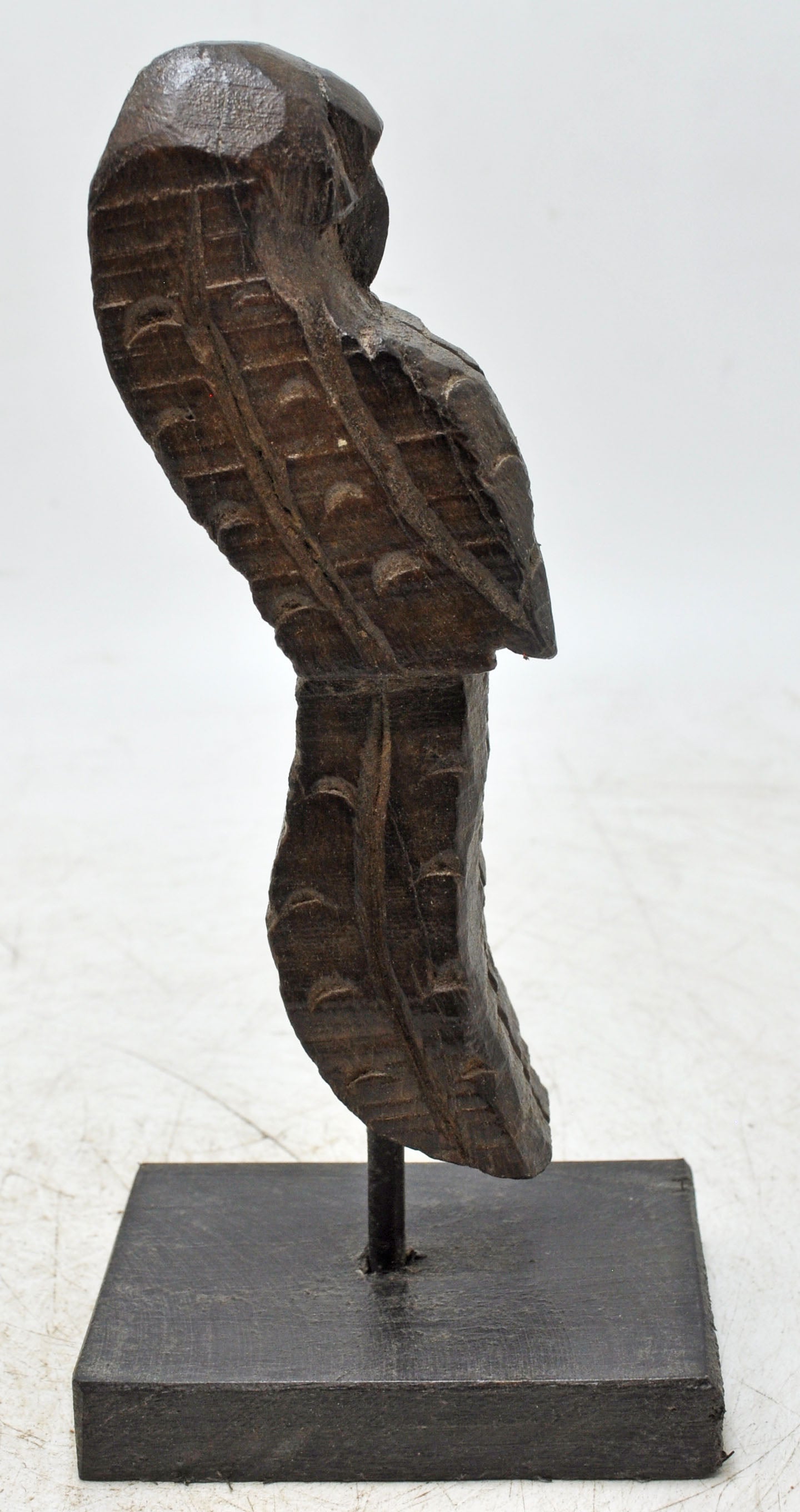 Antique Wooden Bird Parrot Figurine Original Old Hand Carved