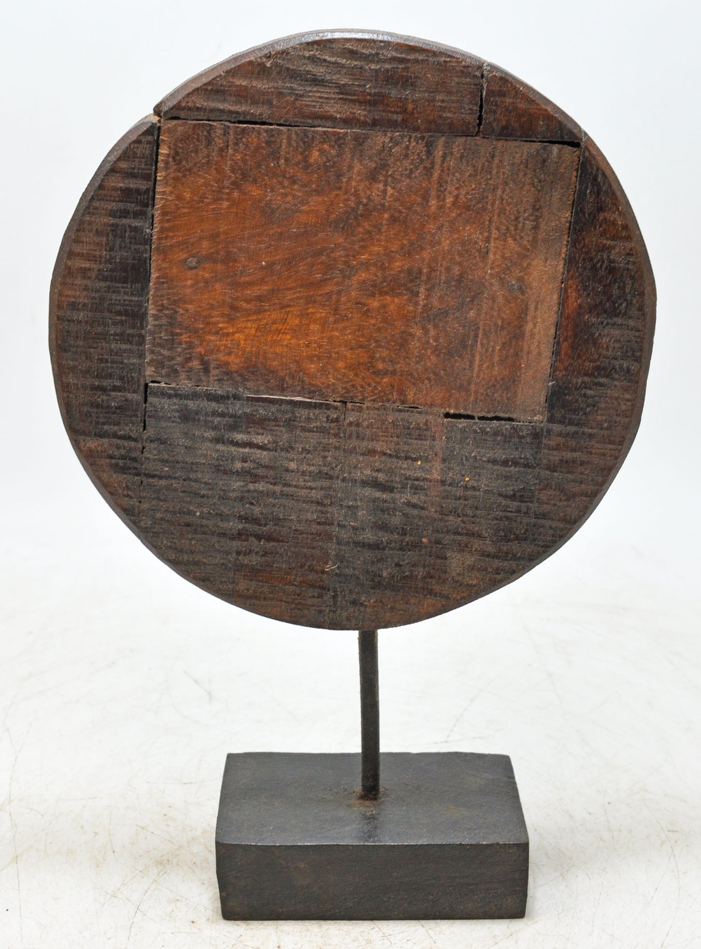 Vintage Wooden Flower Carving Panel on Stand Original Old Hand Carved Green