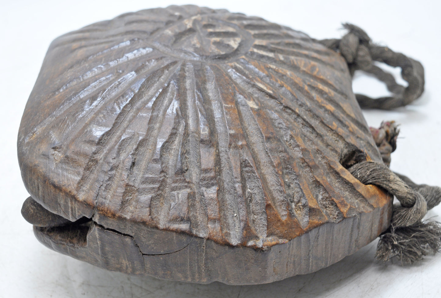 Antique Wooden Tribal Cow Bell Original Old Hand Carved