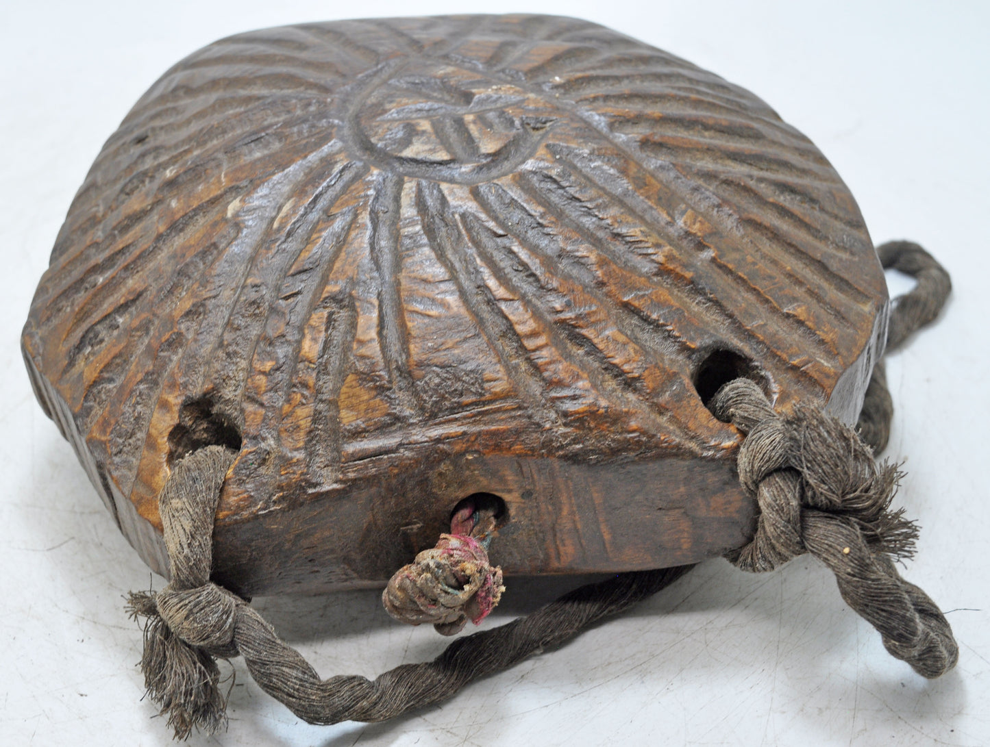Antique Wooden Tribal Cow Bell Original Old Hand Carved