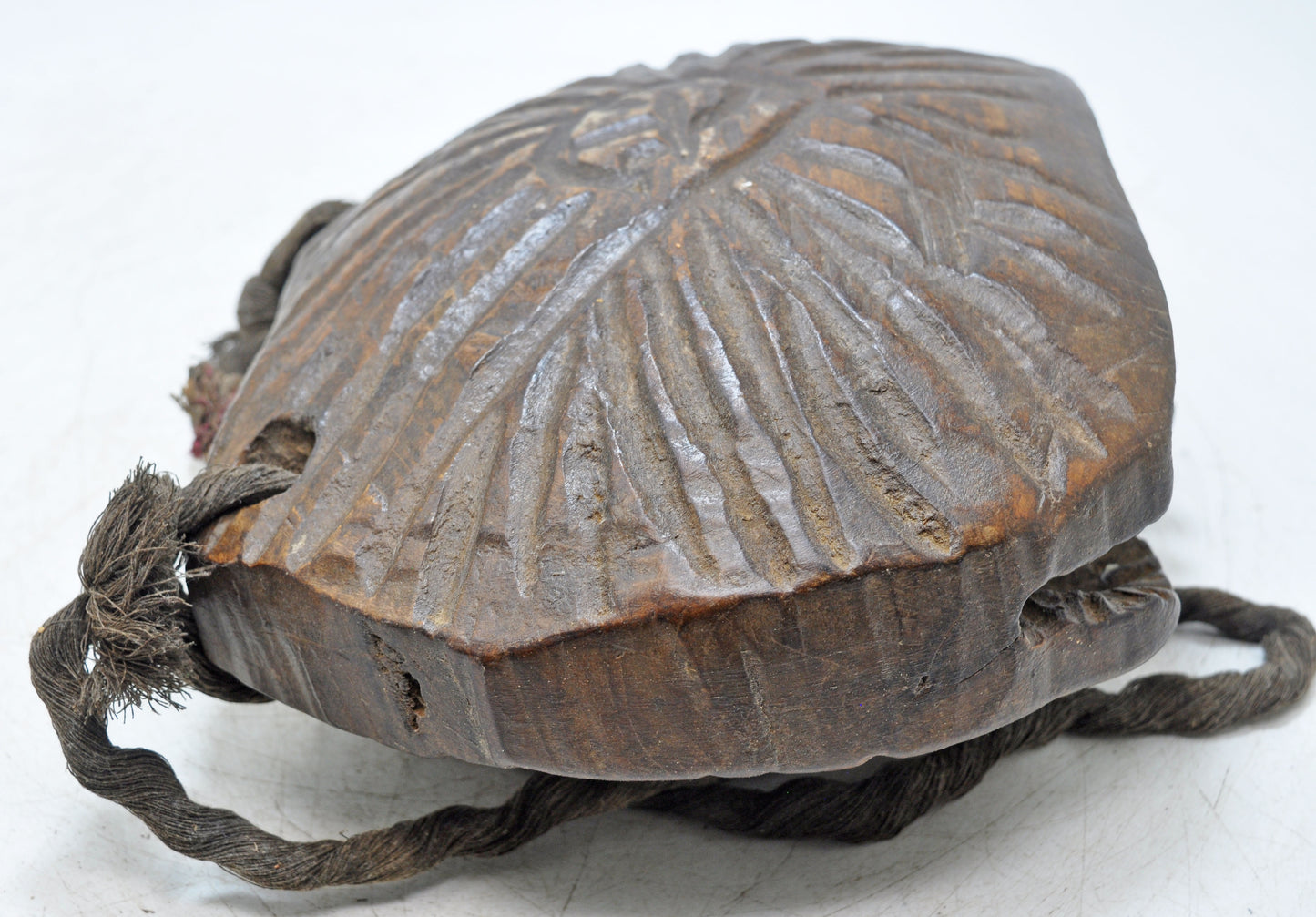 Antique Wooden Tribal Cow Bell Original Old Hand Carved
