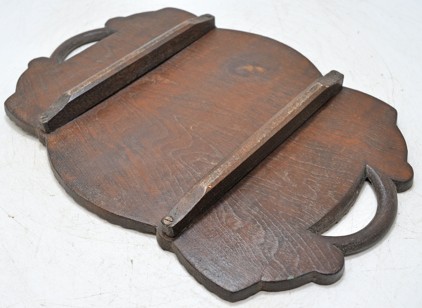 Antique Wooden Large Serving Tray Original Old Very Fine Hand Carved