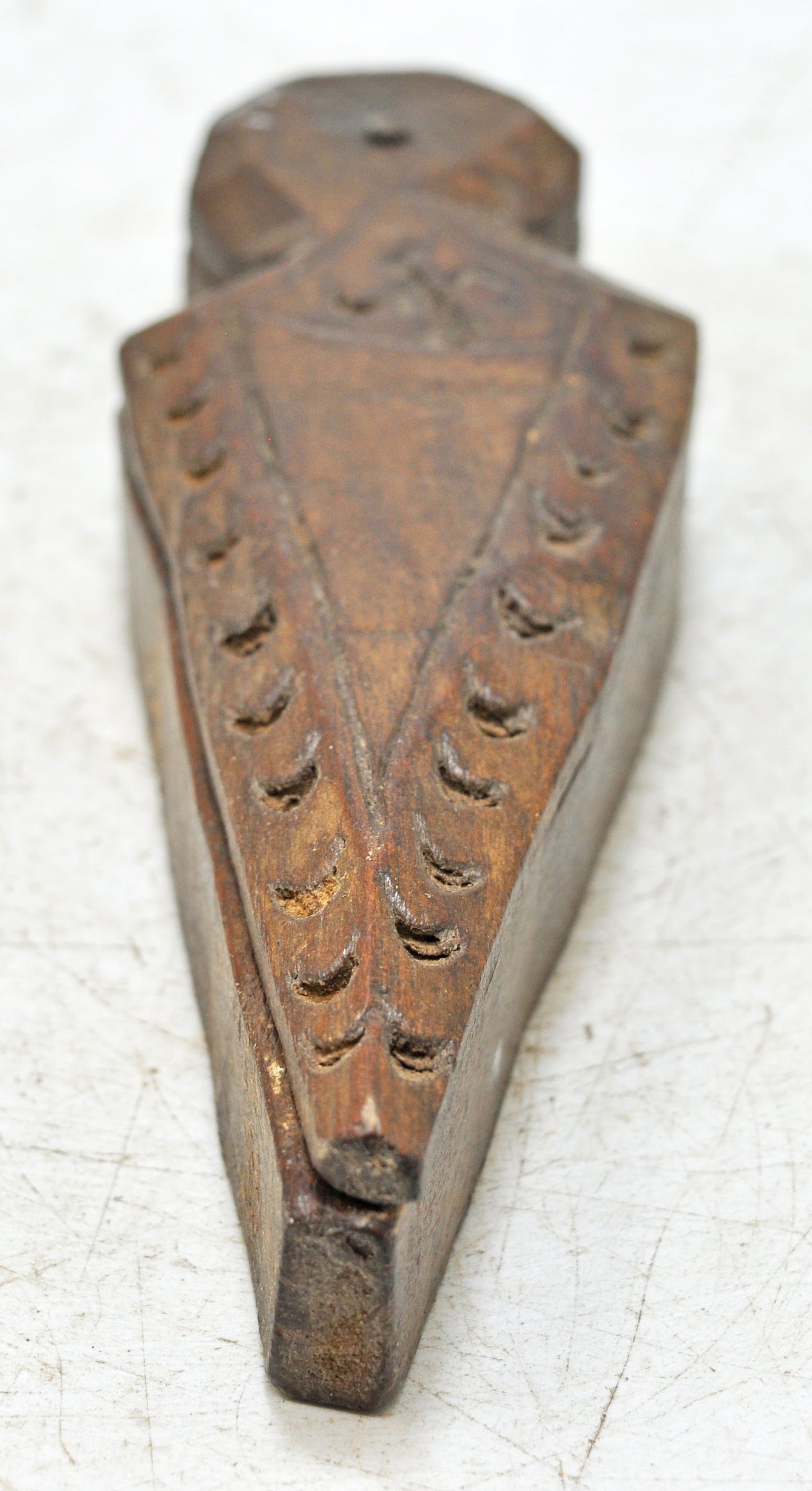 Antique Wooden Small Kum Kum Powder Tika Box Original Old Hand Carved