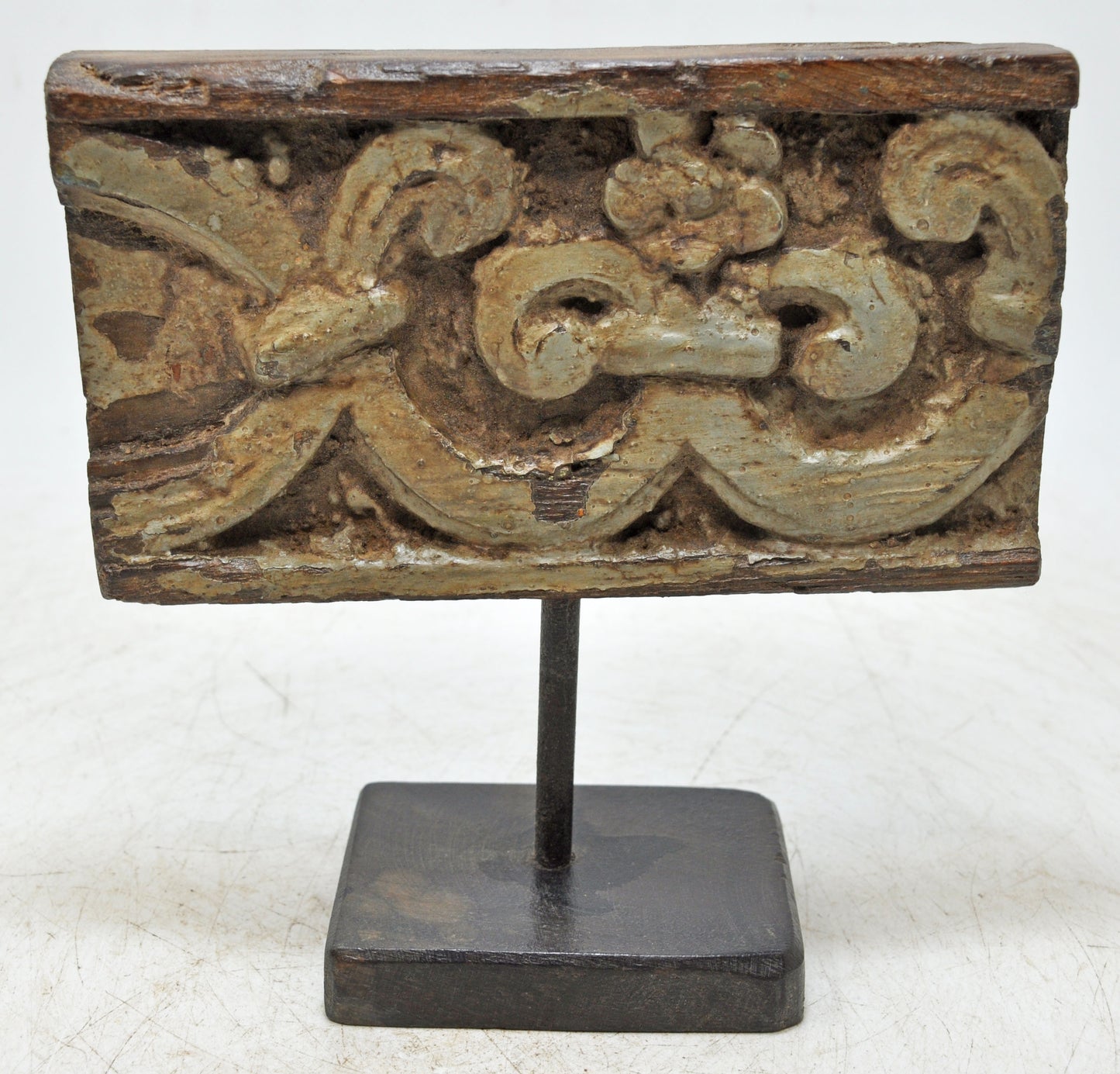 Antique Wooden Floral Carving Panel Plaque Original Old Fine Hand Carved