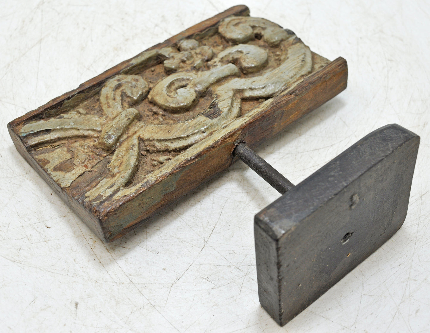 Antique Wooden Floral Carving Panel Plaque Original Old Fine Hand Carved