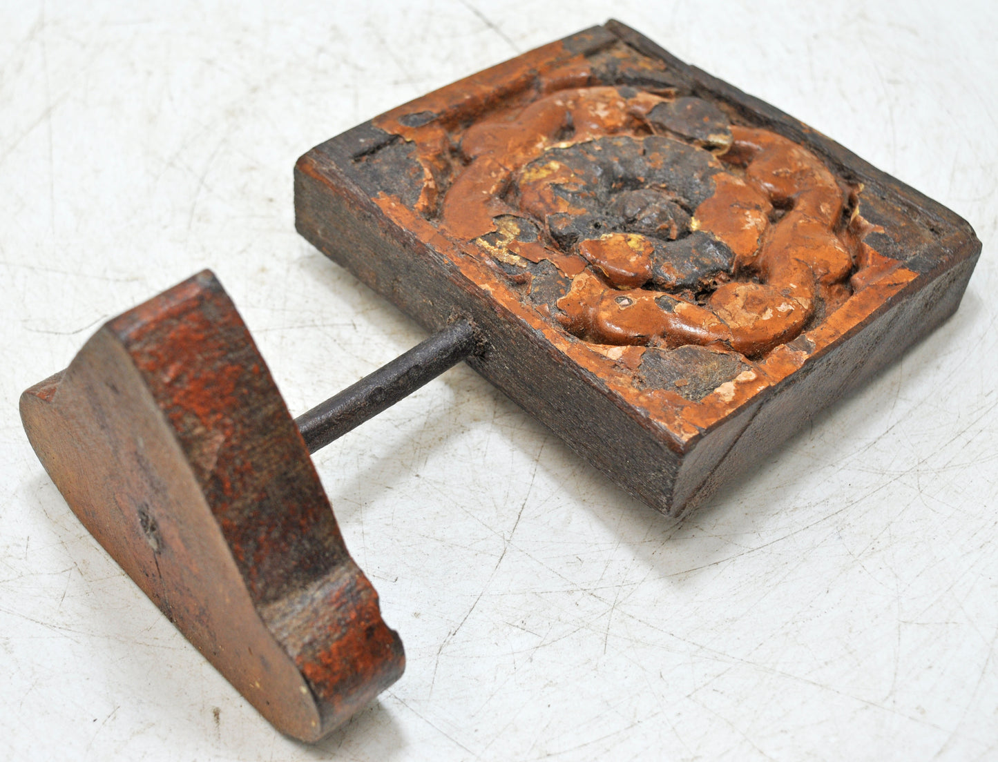 Antique Wooden Floral Carving Panel Plaque Original Old Fine Hand Carved