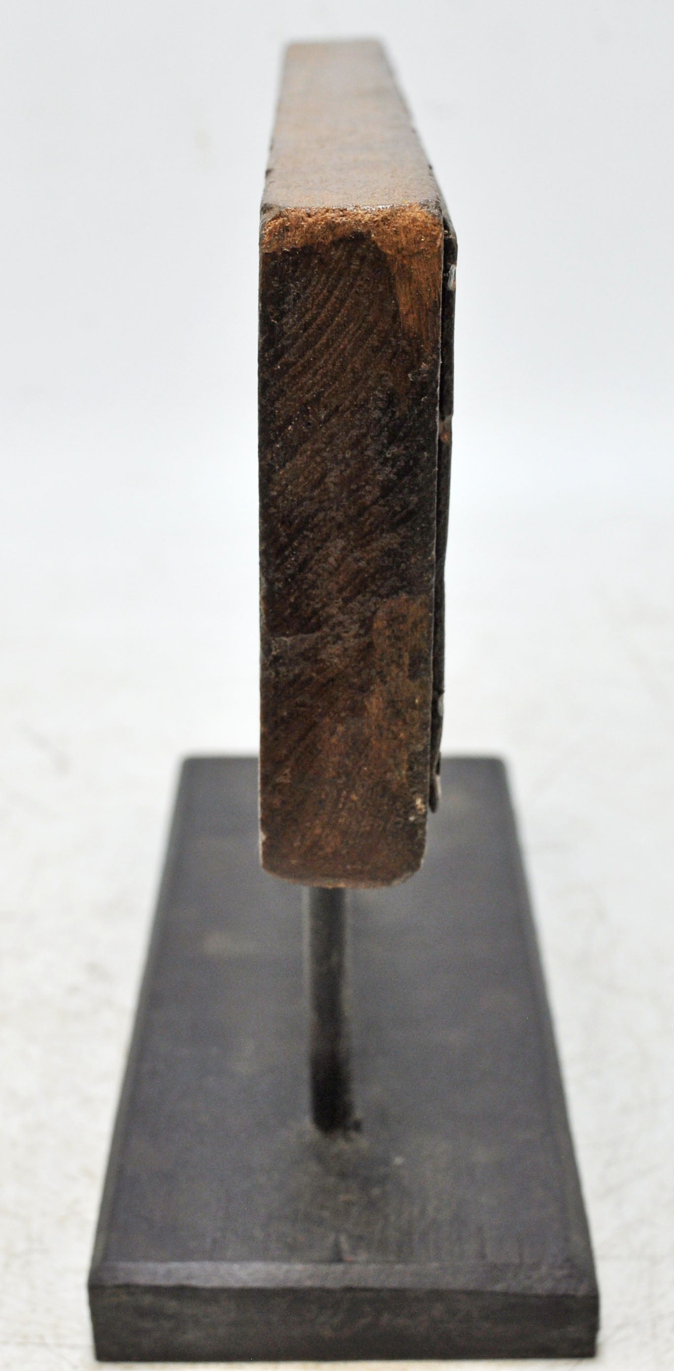 Antique Wooden Metal Printing Press Dye on Stand Original Old Fine Hand Crafted