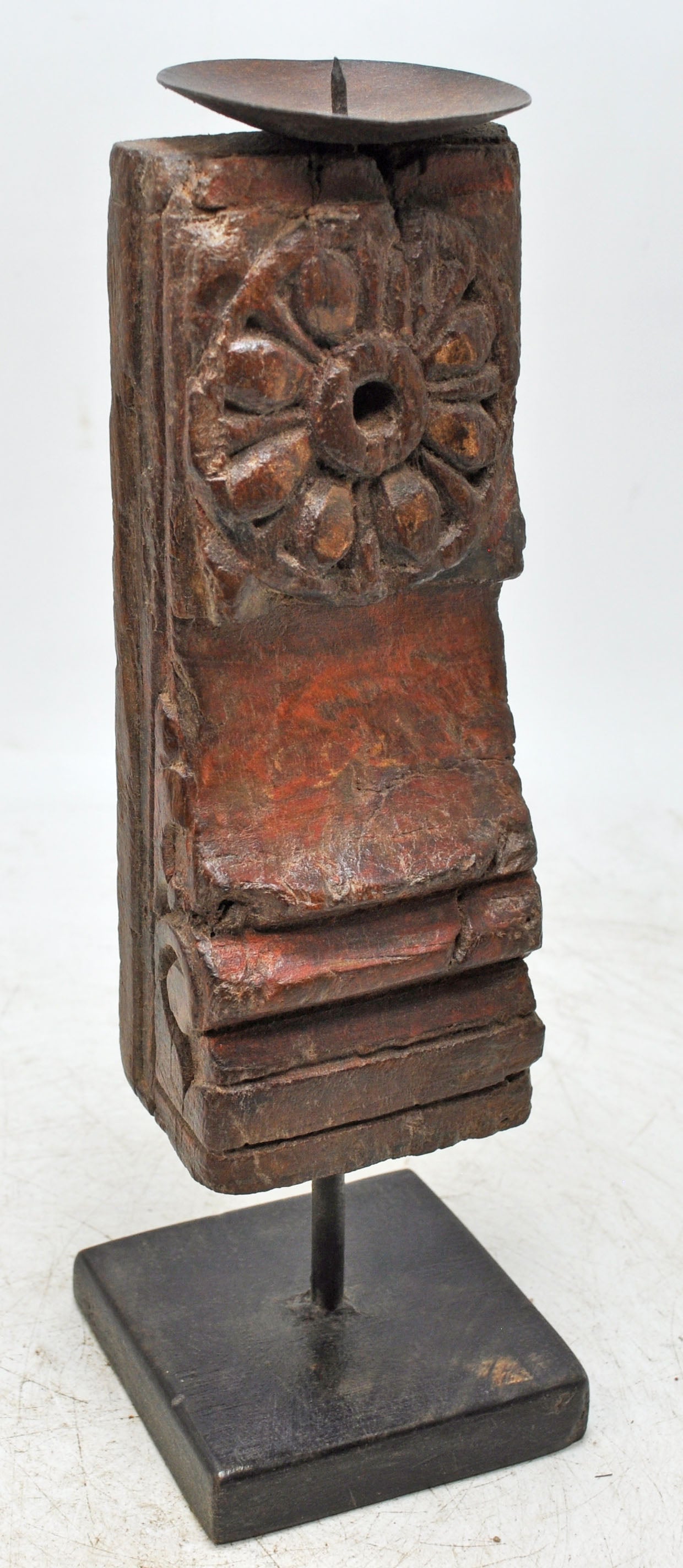 Antique Wooden Bracket Carving Candle Holder Original Old Hand Carved