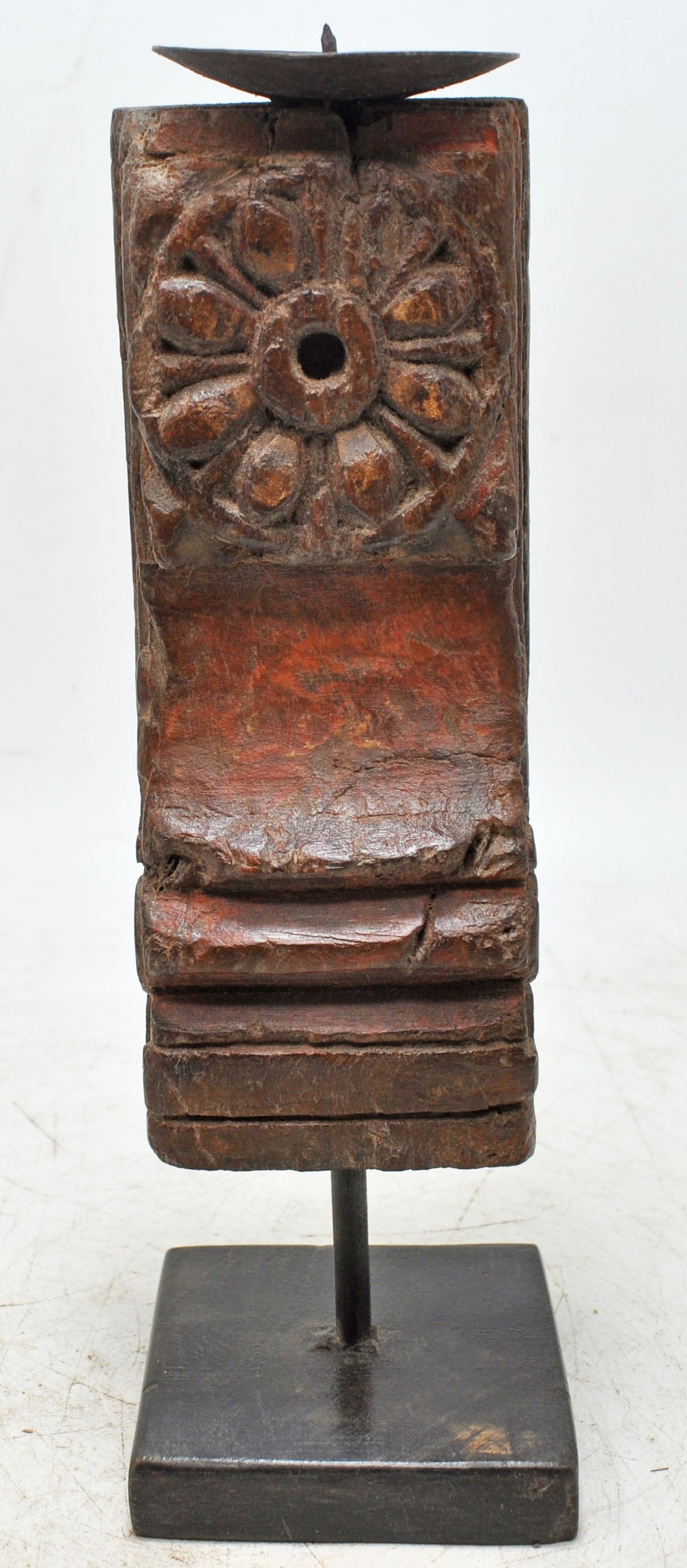 Antique Wooden Bracket Carving Candle Holder Original Old Hand Carved