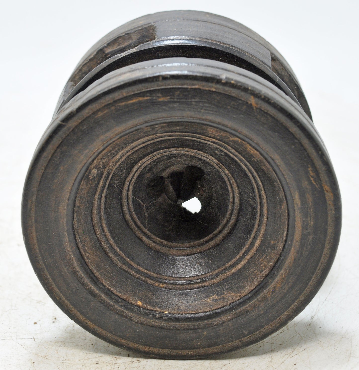 Antique Wooden Agricultural Seed Holder Bijni Original Old Hand Carved