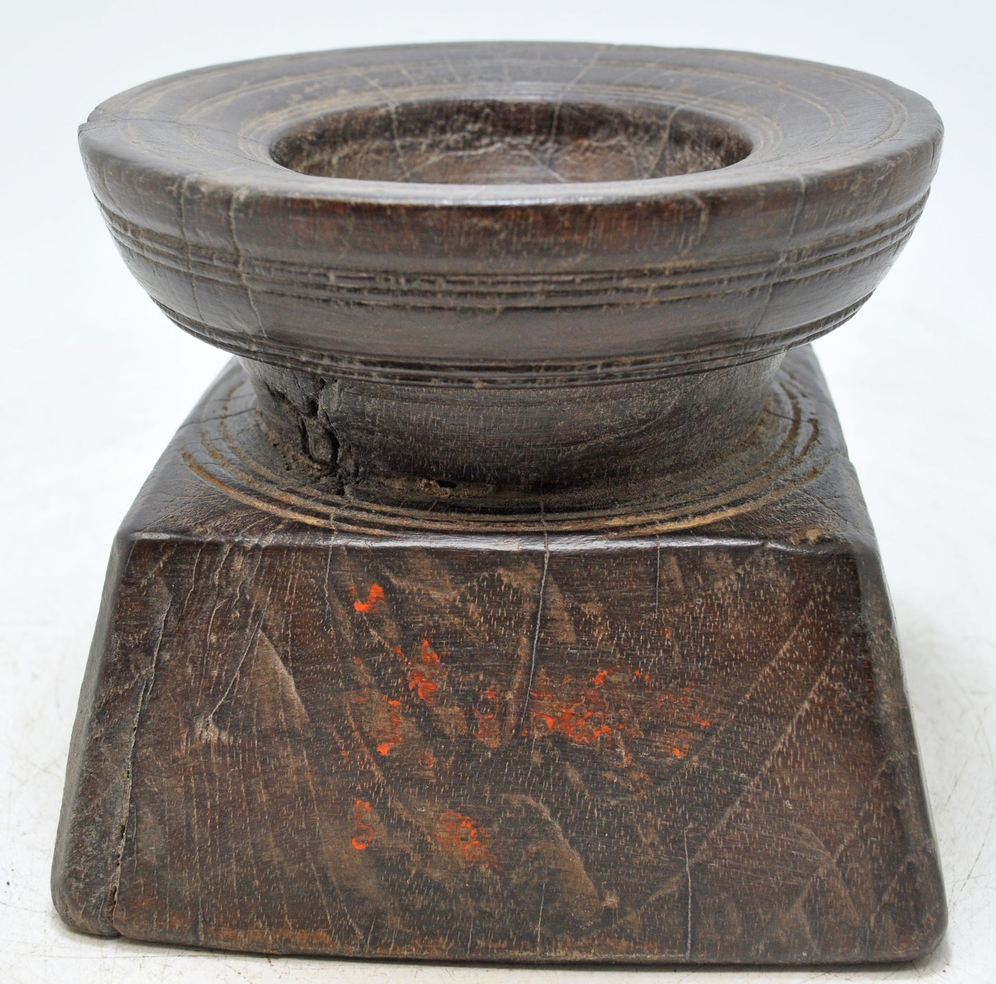 Antique Wooden Agricultural Seed Holder Bijni Original Old Hand Carved