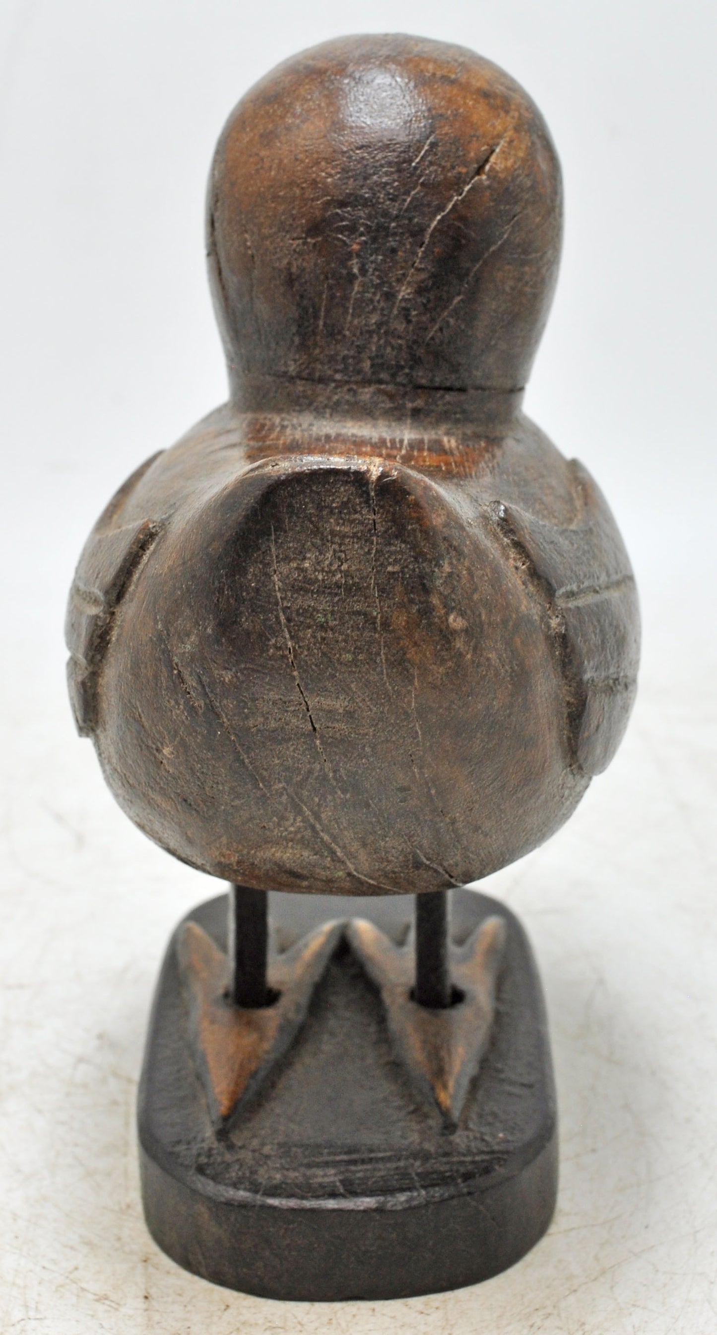 Vintage Wooden Duck Figurine Original Old Hand Carved