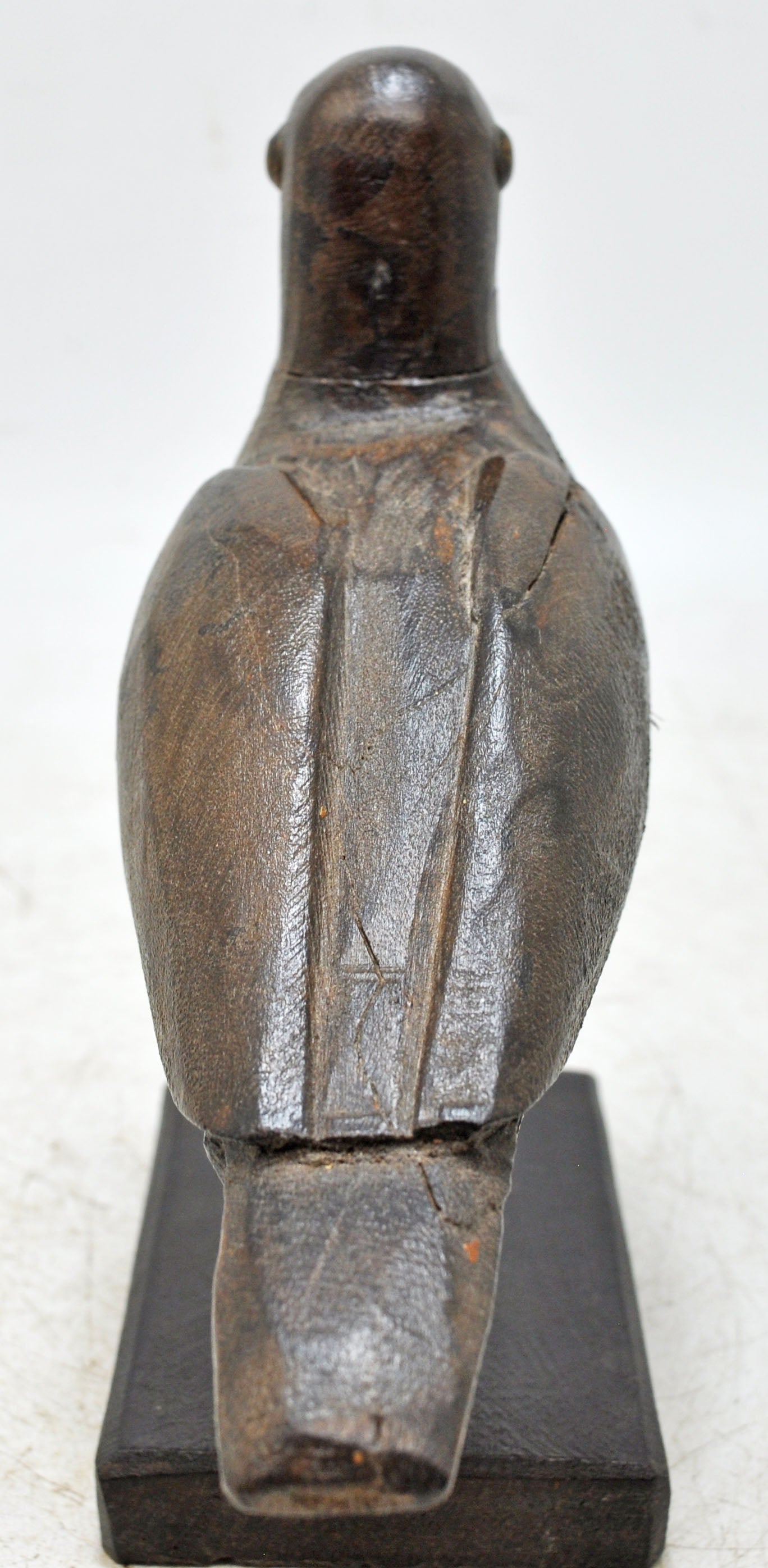 Vintage Wooden Bird Figurine Original Old Hand Carved