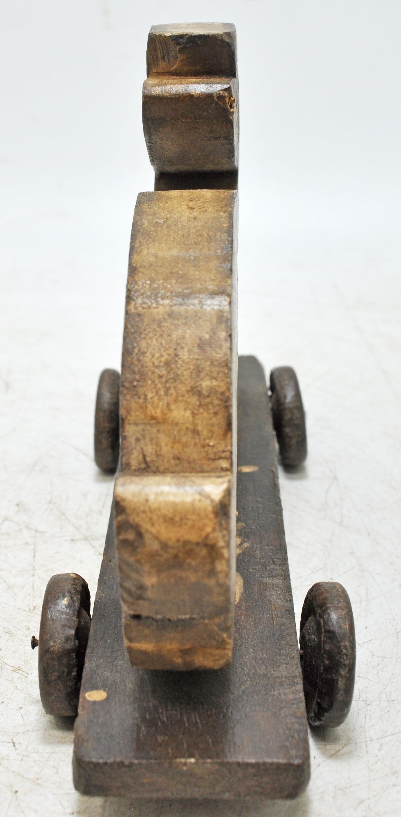 Vintage Wooden Rabbit Figurine Original Old Hand Carved